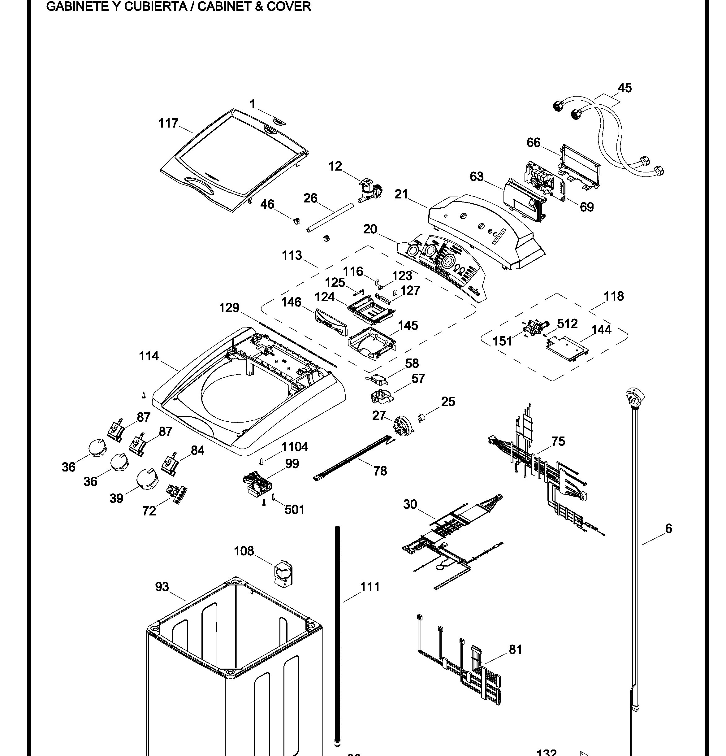 LMF12480ZBAS00 Exploded View 1 appliance exploded-view parts diagram