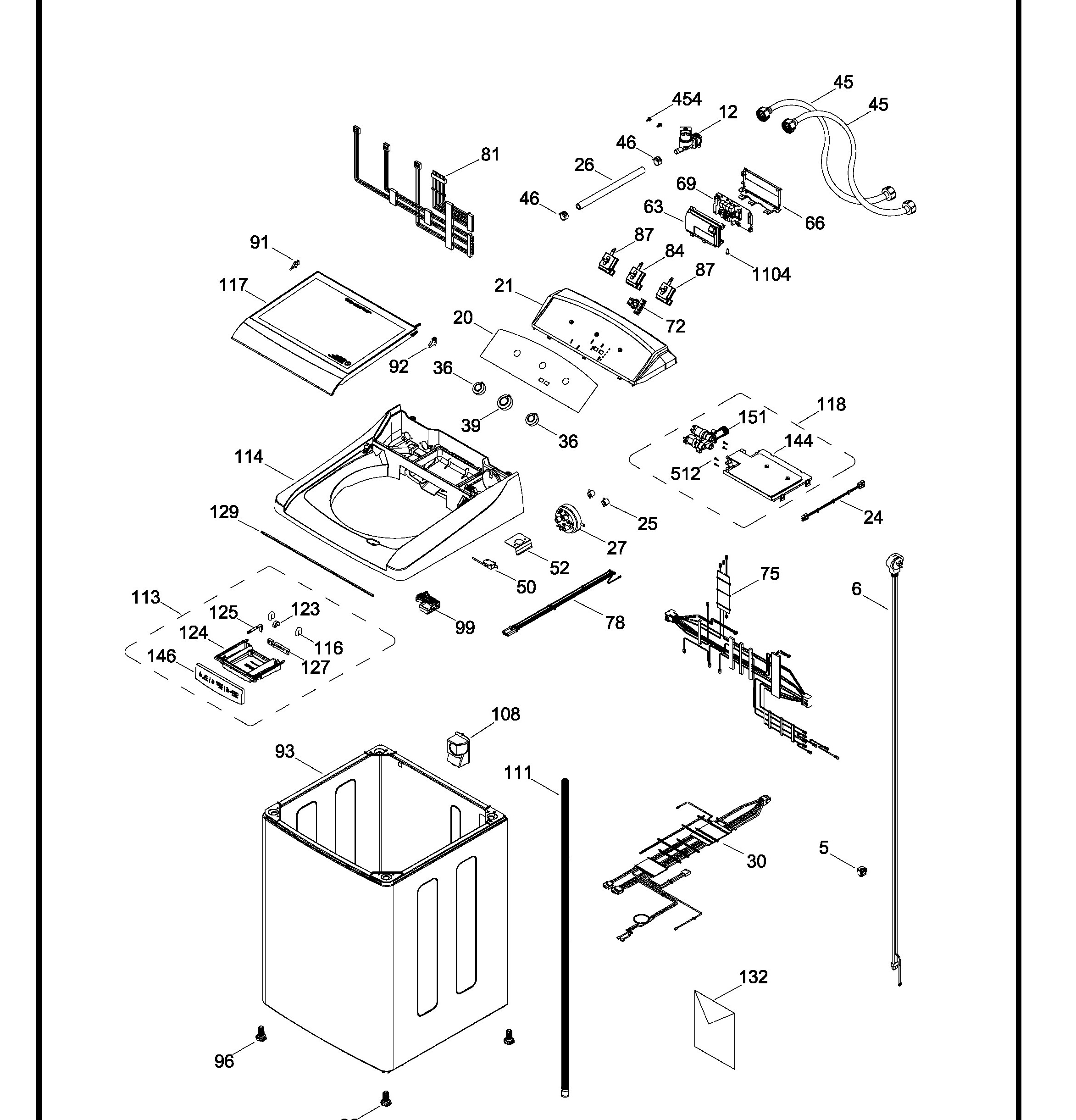 LMF19380XWRR00 Exploded View 1 appliance exploded-view parts diagram