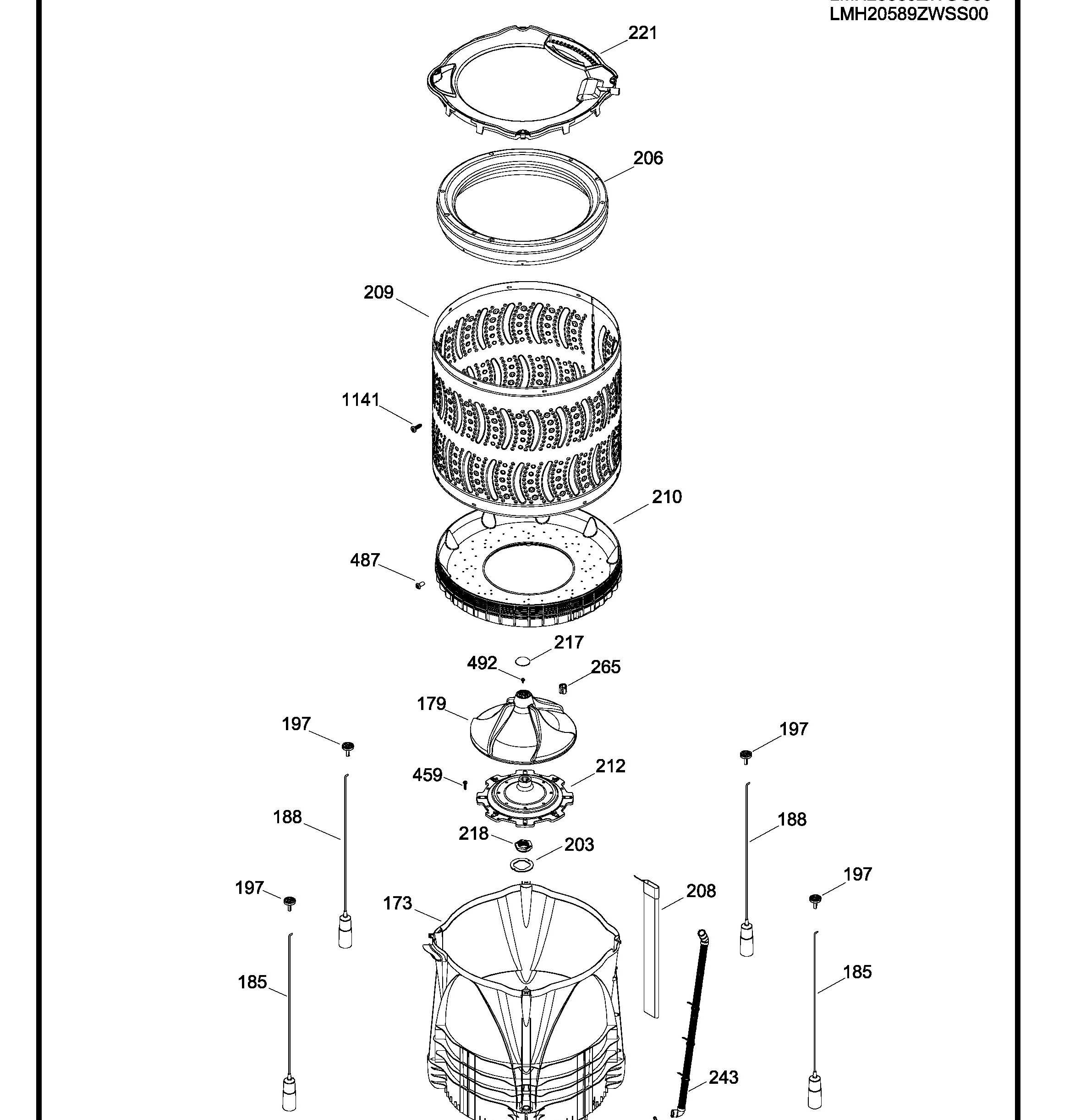 LMH20589ZWGG00 Exploded View 2 appliance exploded-view parts diagram