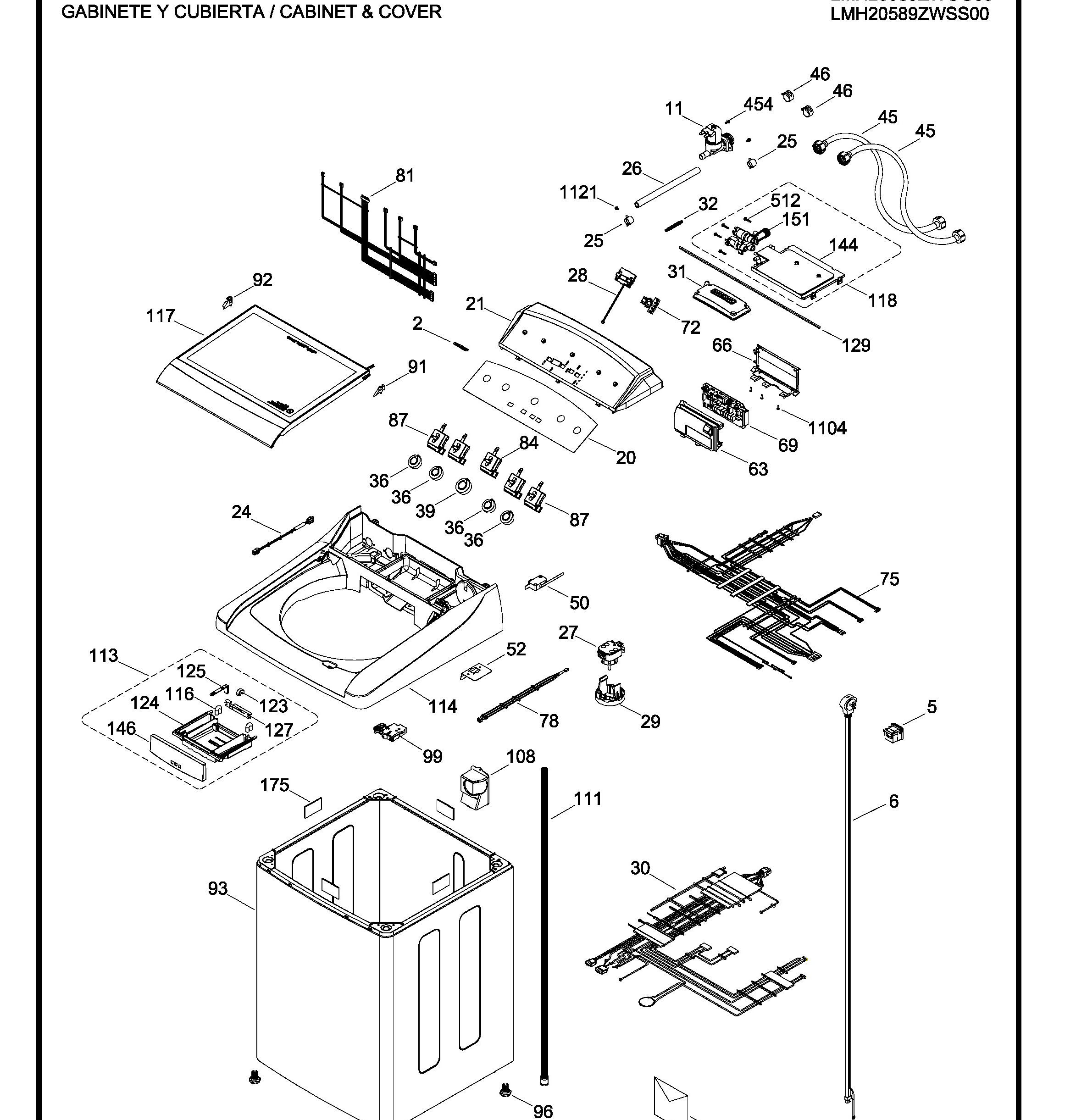LMH20589ZWGG00 Exploded View 1 appliance exploded-view parts diagram