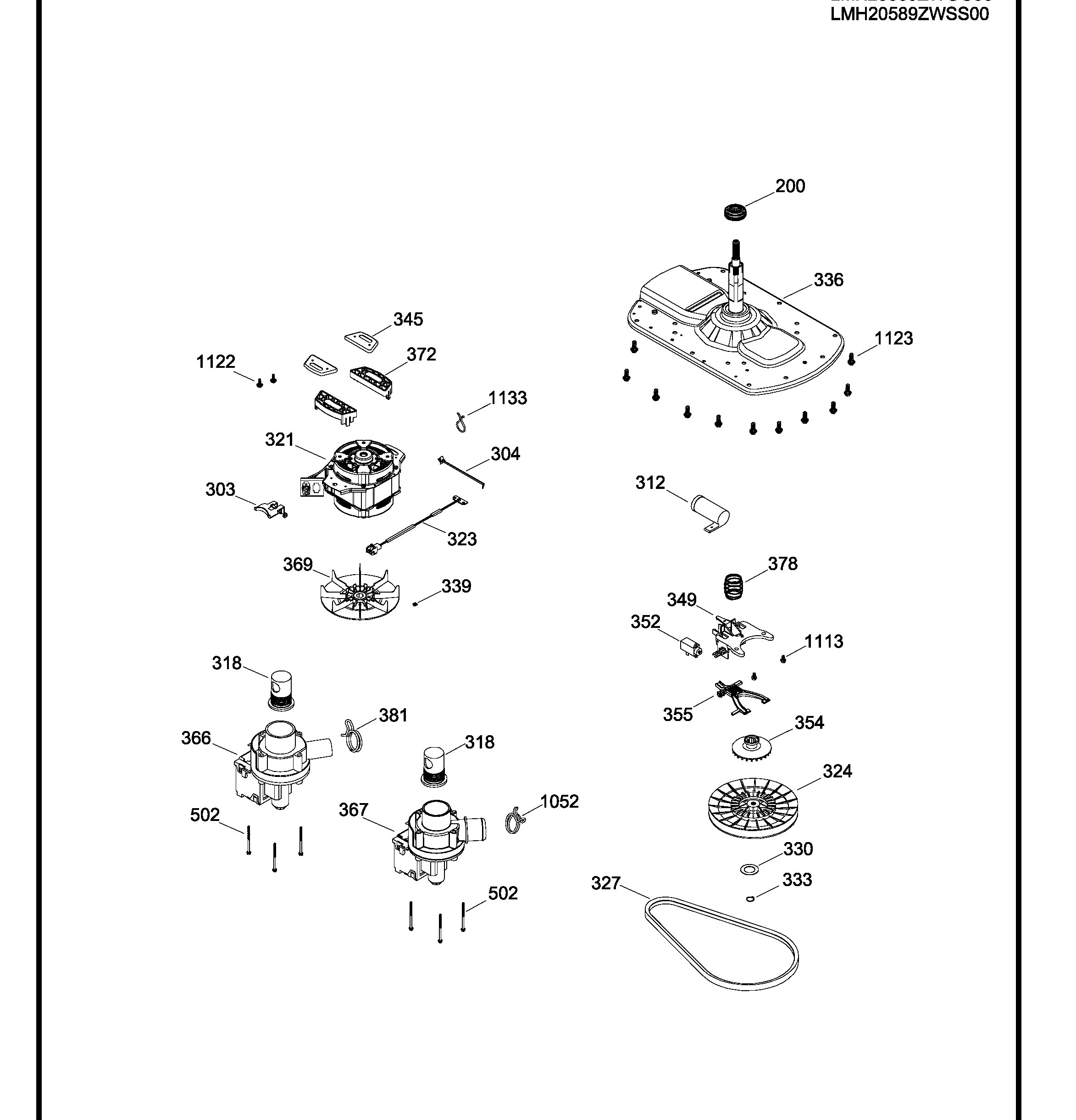 LMH20589ZWGG00 Exploded View 3 appliance exploded-view parts diagram