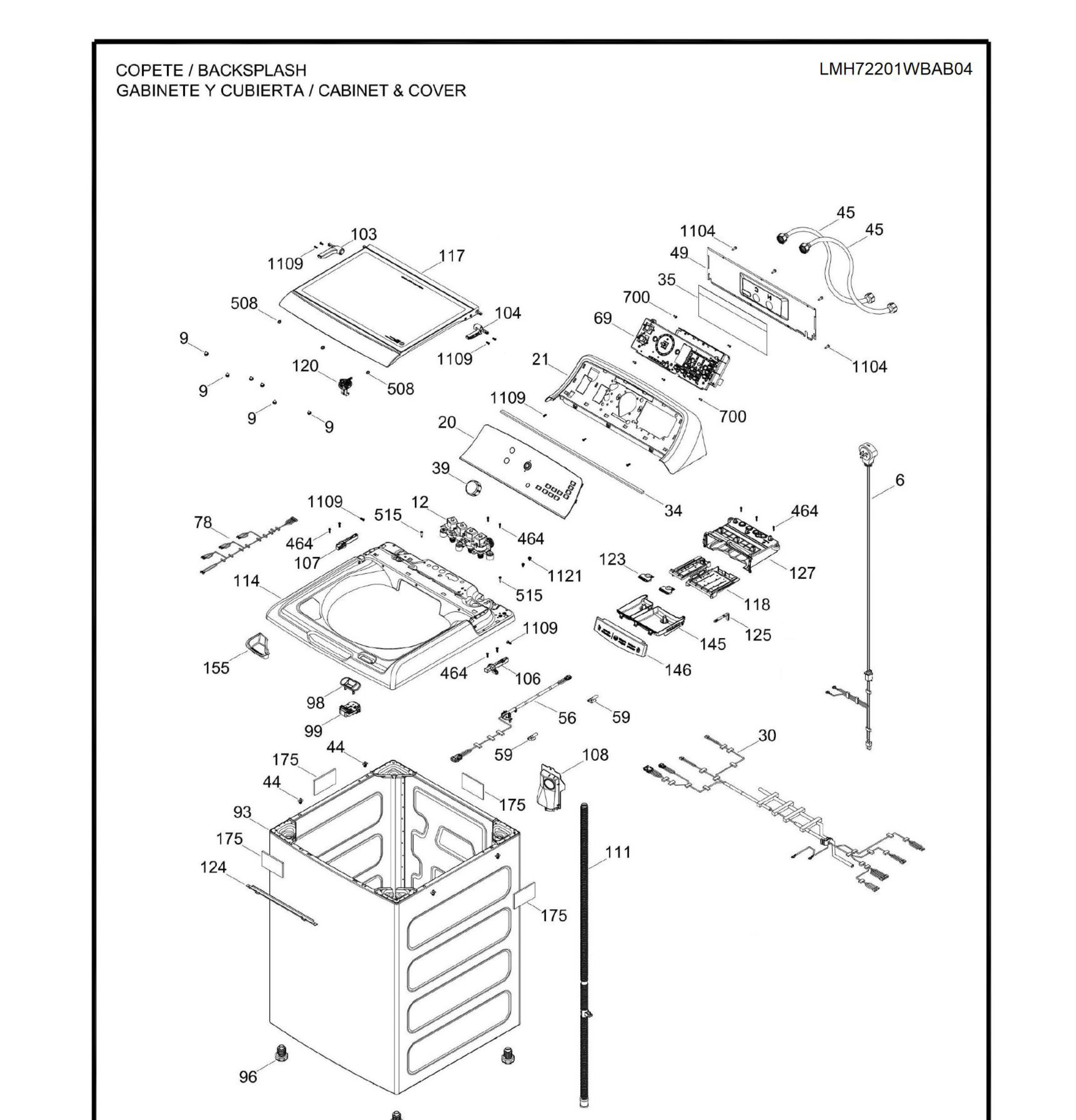 LMH72201WBAB04 Exploded View 1 appliance exploded-view parts diagram