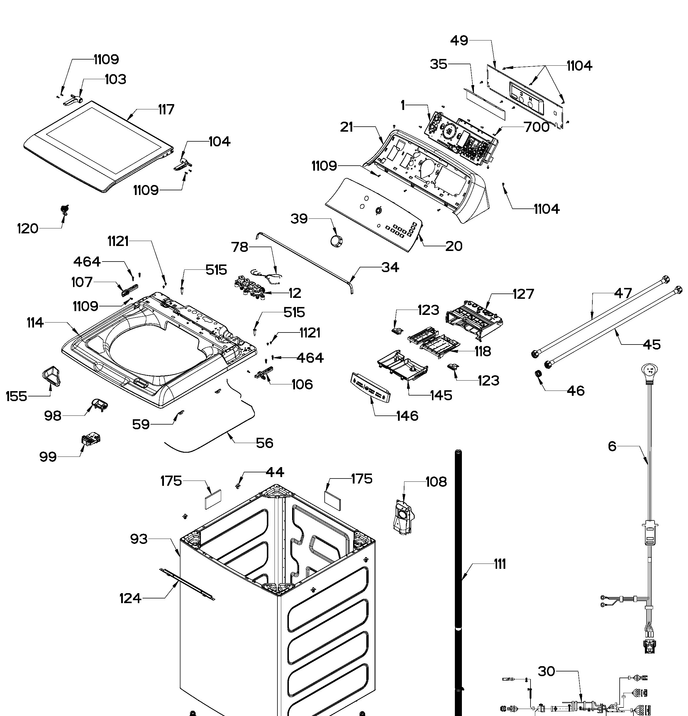 LMH72201WBAB10 Exploded View 1 appliance exploded-view parts diagram