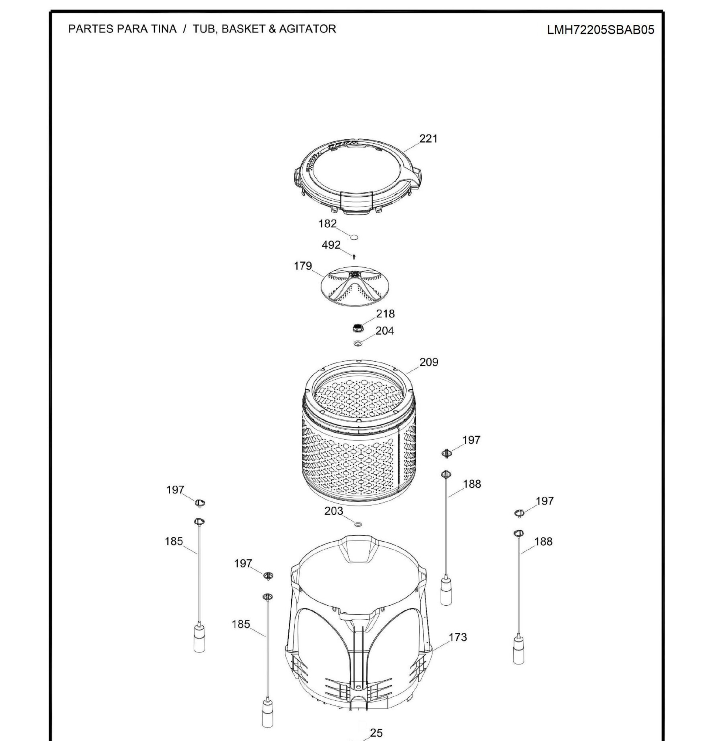 LMH72205SBAB05 Exploded View 2 appliance exploded-view parts diagram