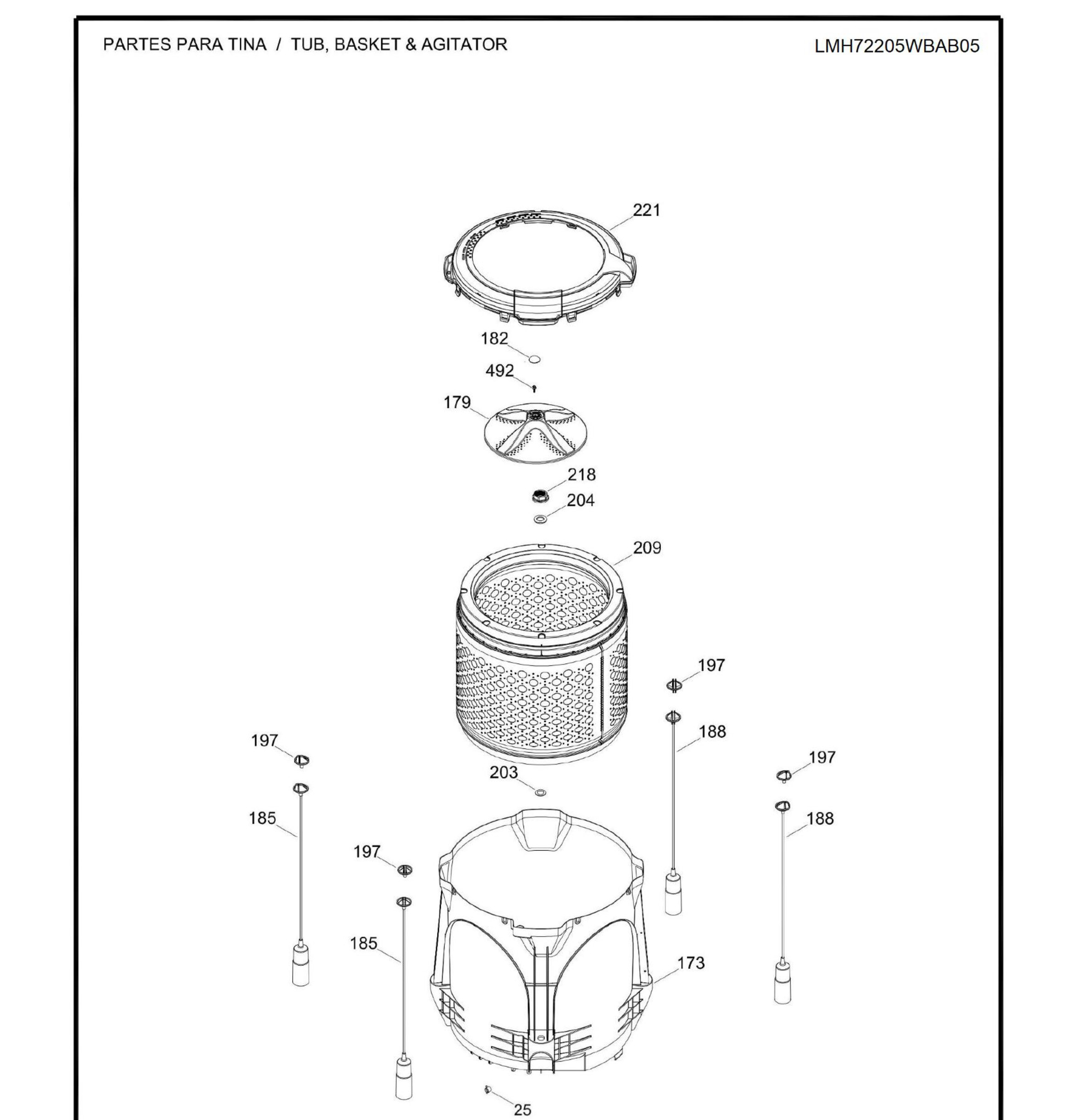 LMH72205WBAB05 Exploded View 2 appliance exploded-view parts diagram