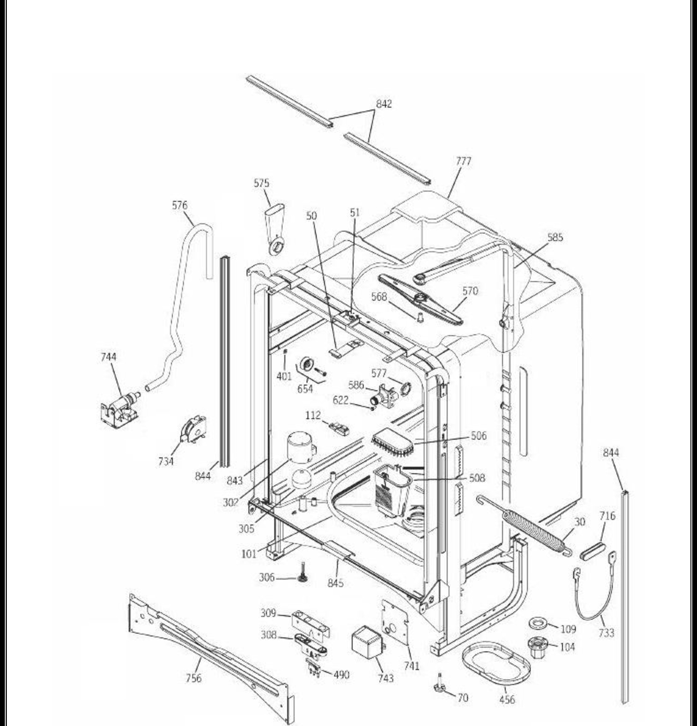 LVG7800G01SS Exploded View 2 appliance exploded-view parts diagram