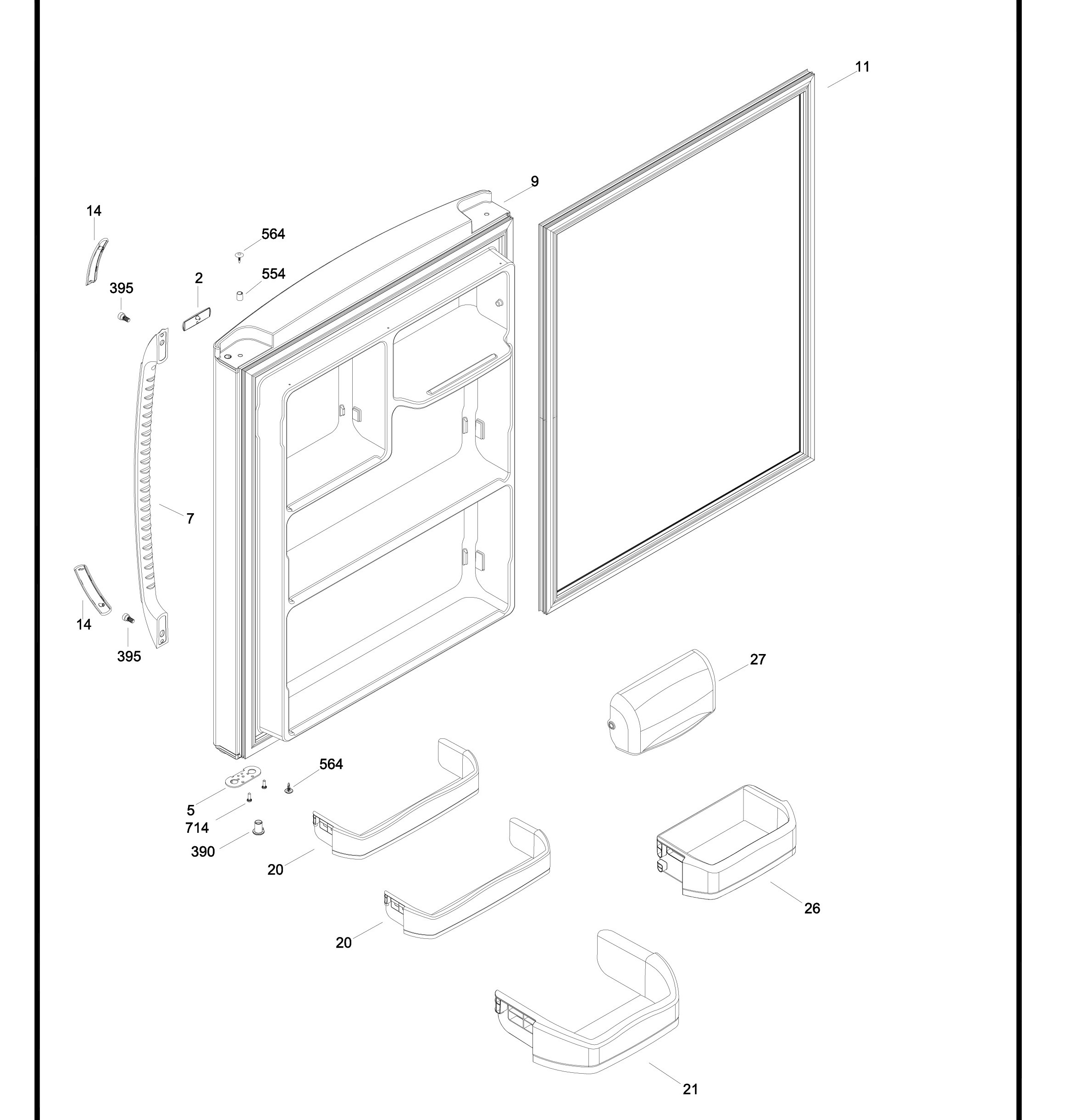 MBRC0GAXARWW Exploded View 2 appliance exploded-view parts diagram