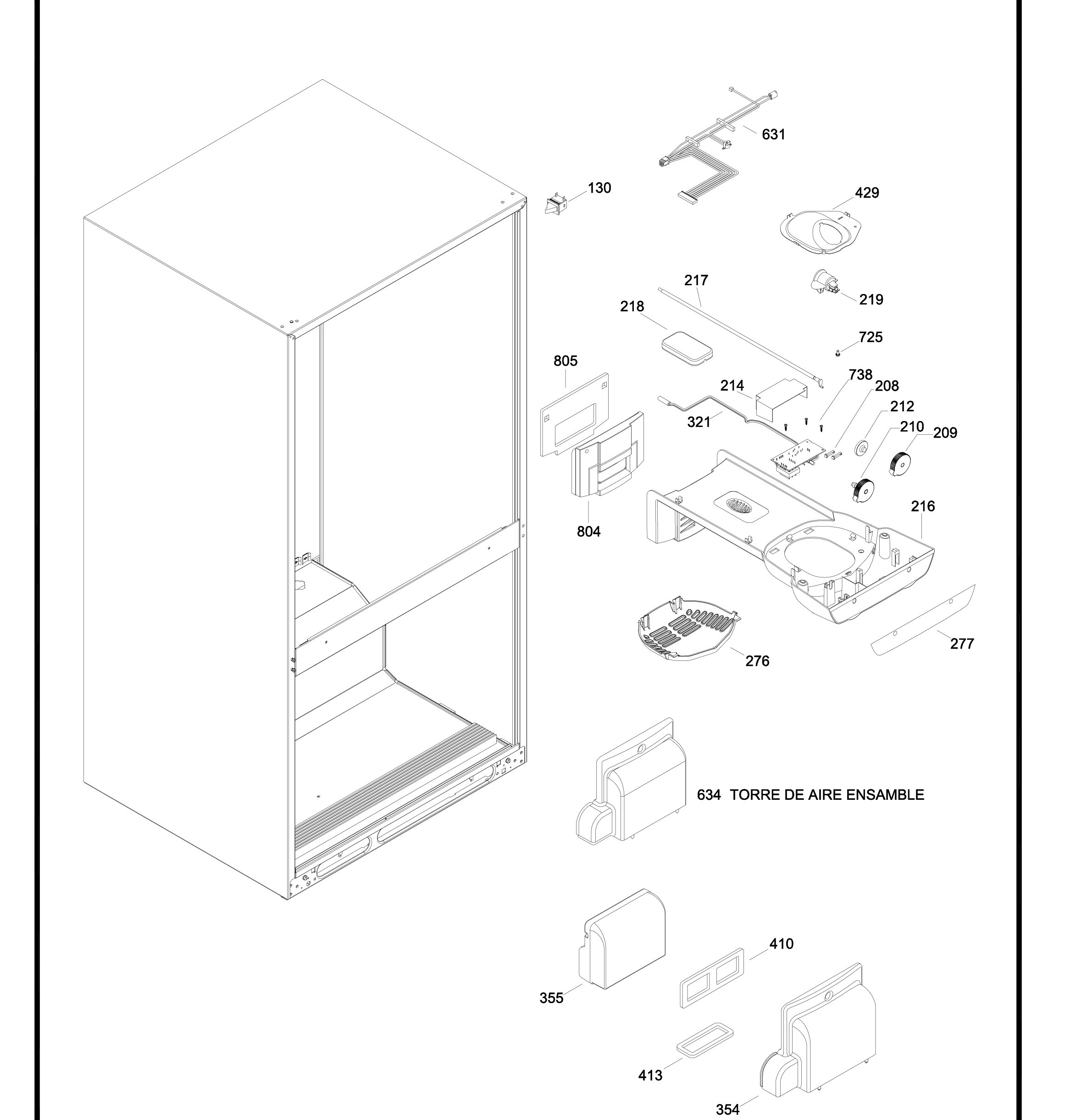 MBRC0GAXARWW Exploded View 5 appliance exploded-view parts diagram