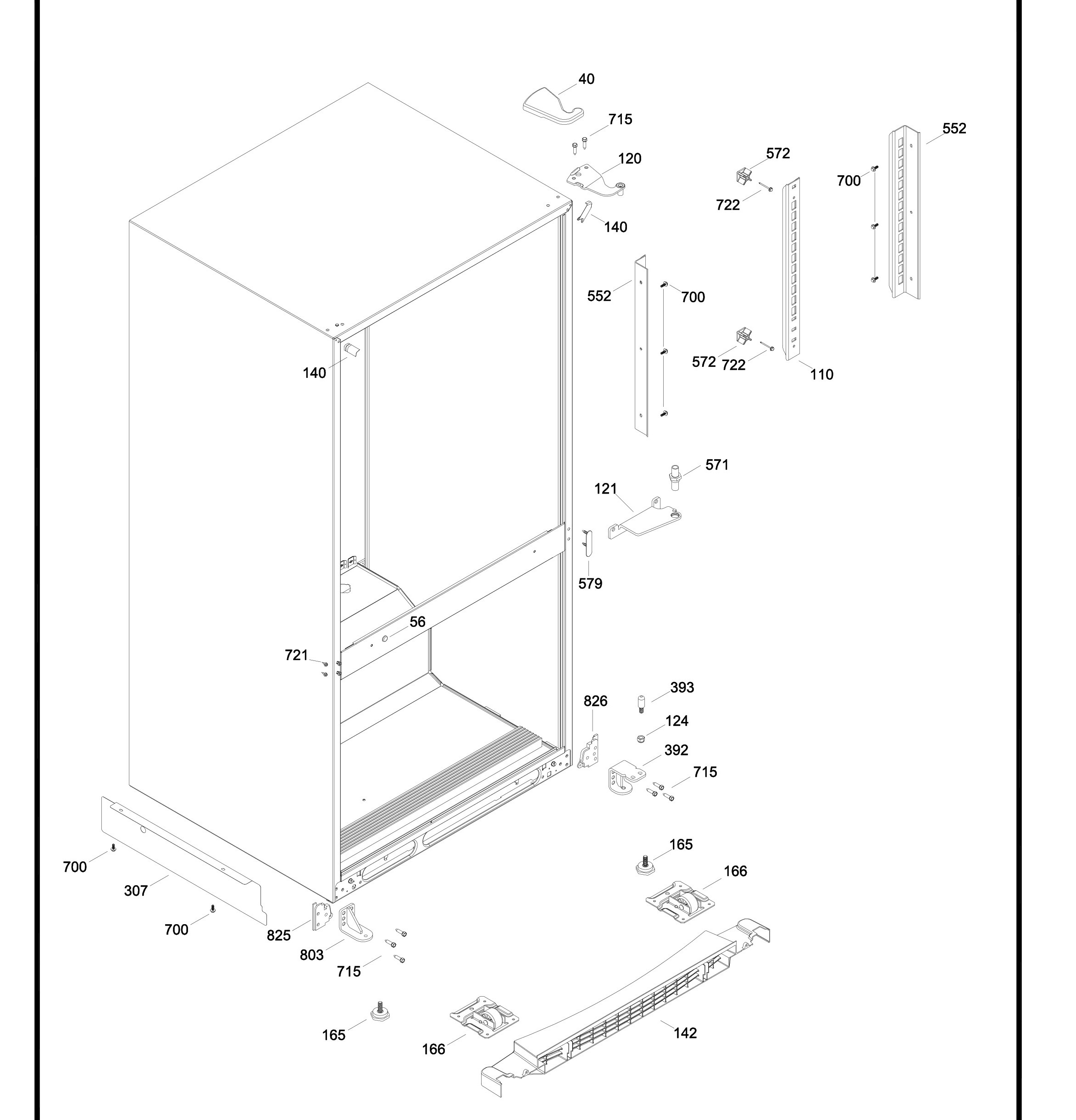 MBRC0GAXARWW Exploded View 7 appliance exploded-view parts diagram