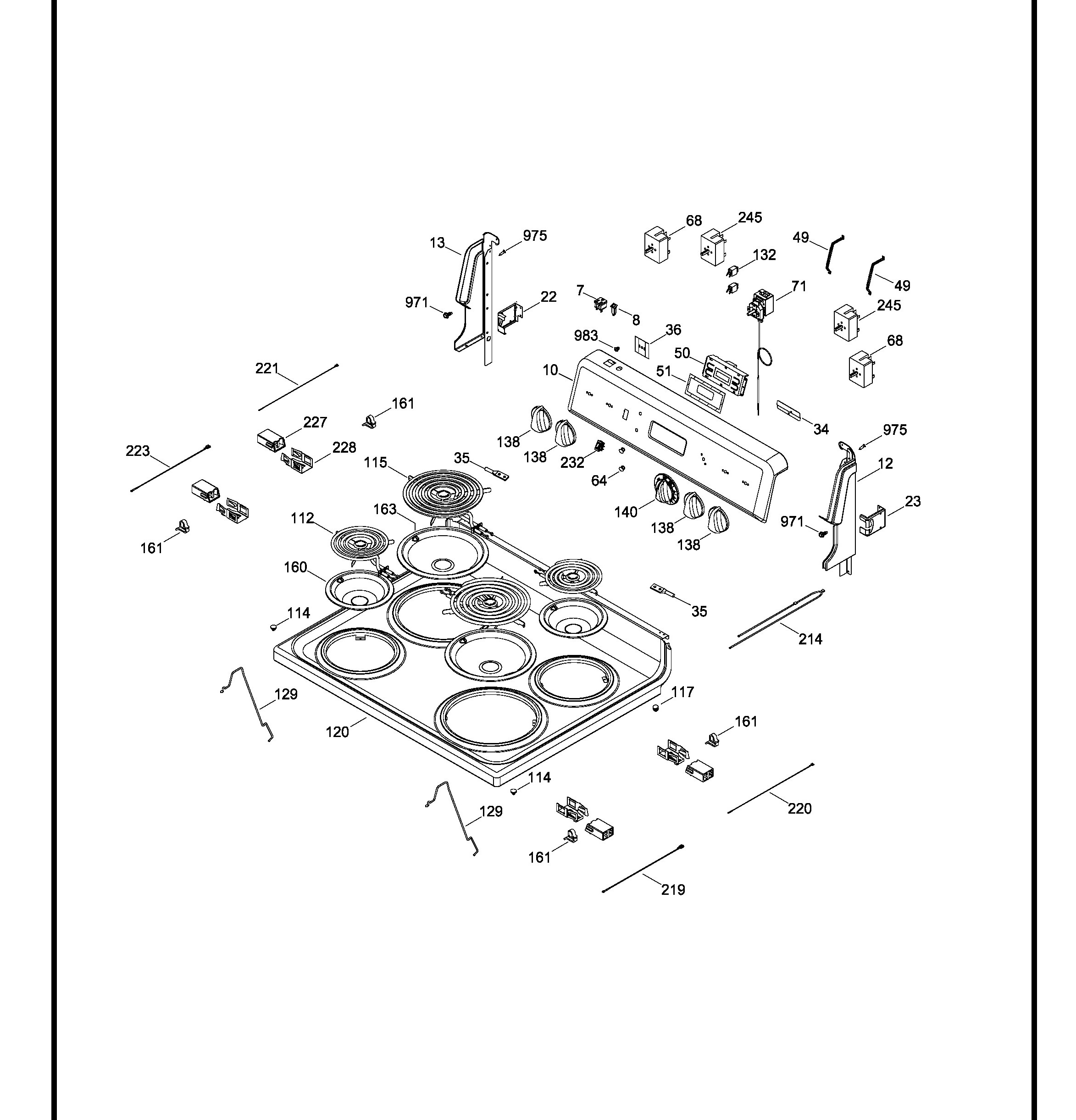 MCBS525R4WW Exploded View 1 appliance exploded-view parts diagram