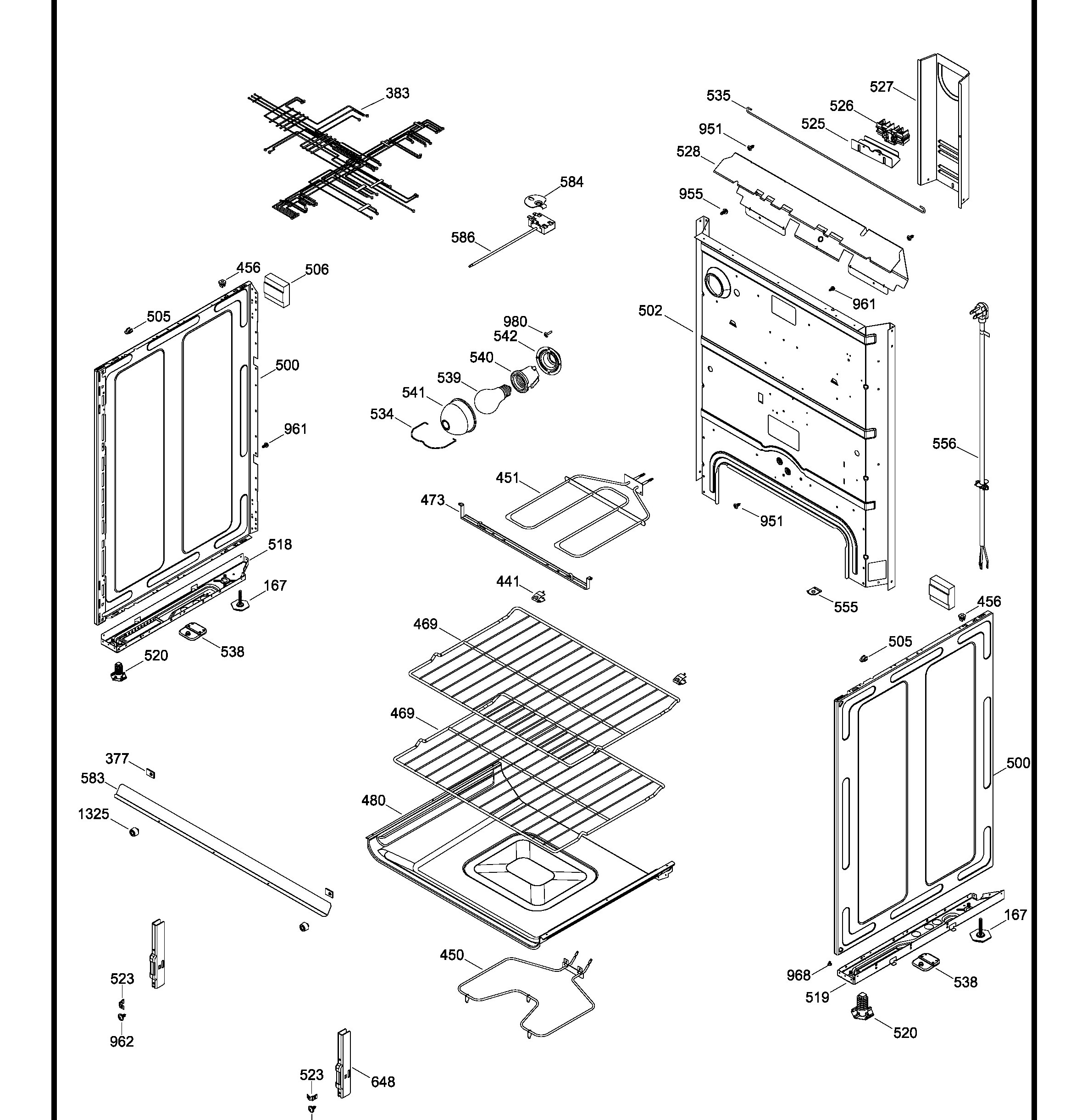 MCBS525R4WW Exploded View 2 appliance exploded-view parts diagram