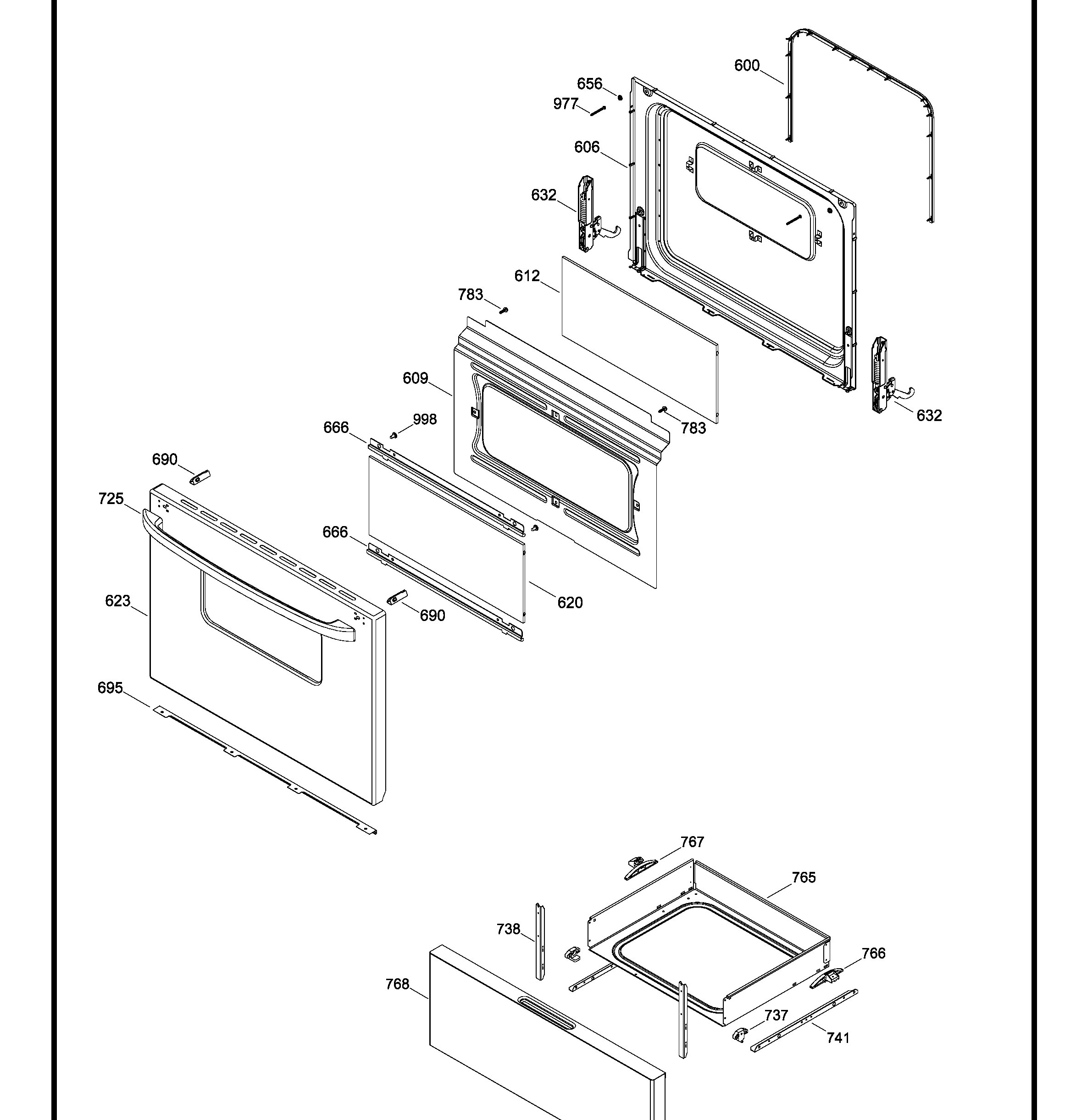 MCBS525R4WW Exploded View 3 appliance exploded-view parts diagram