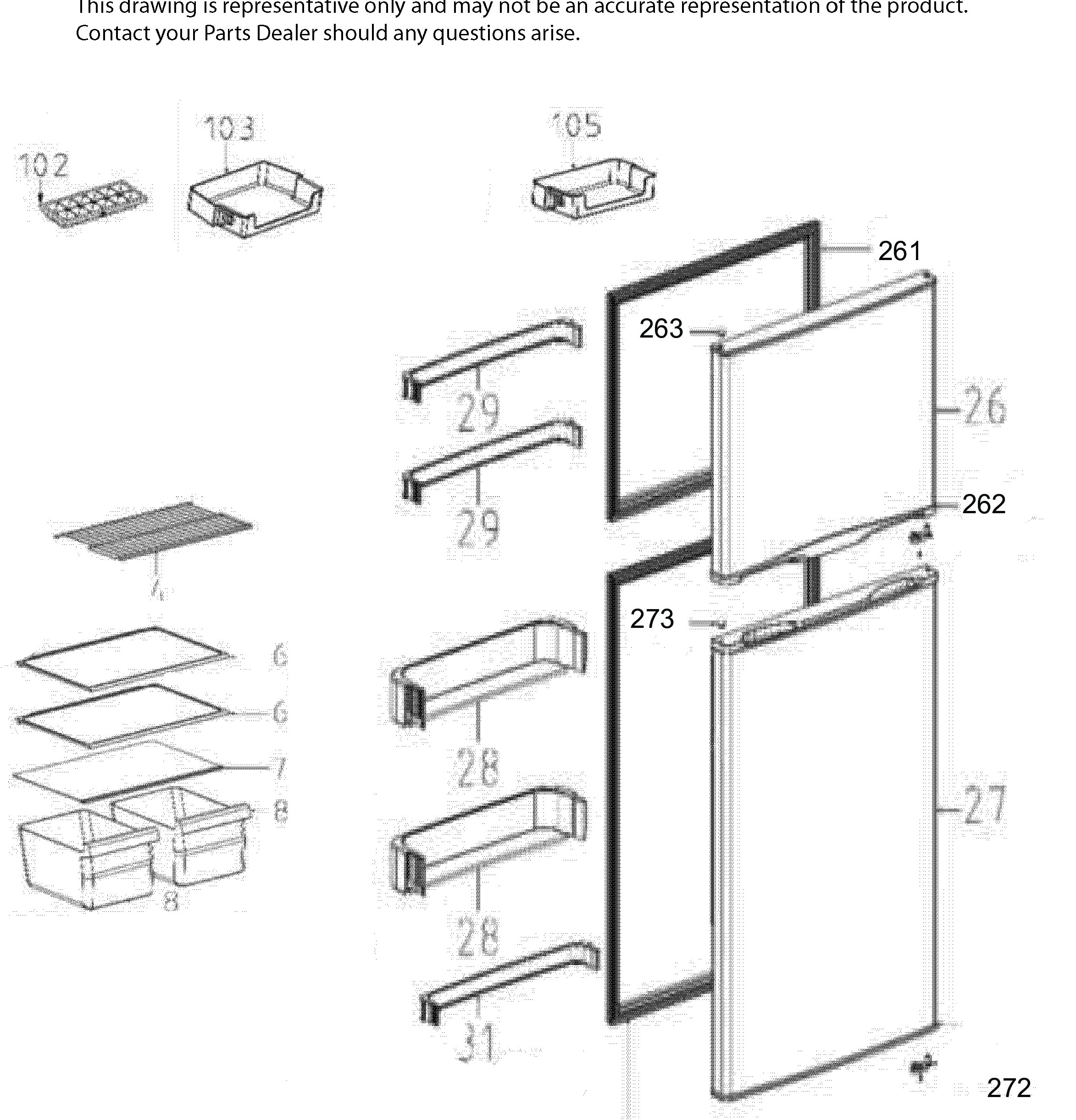 MPE12FGKBLWW Exploded View 1 appliance exploded-view parts diagram