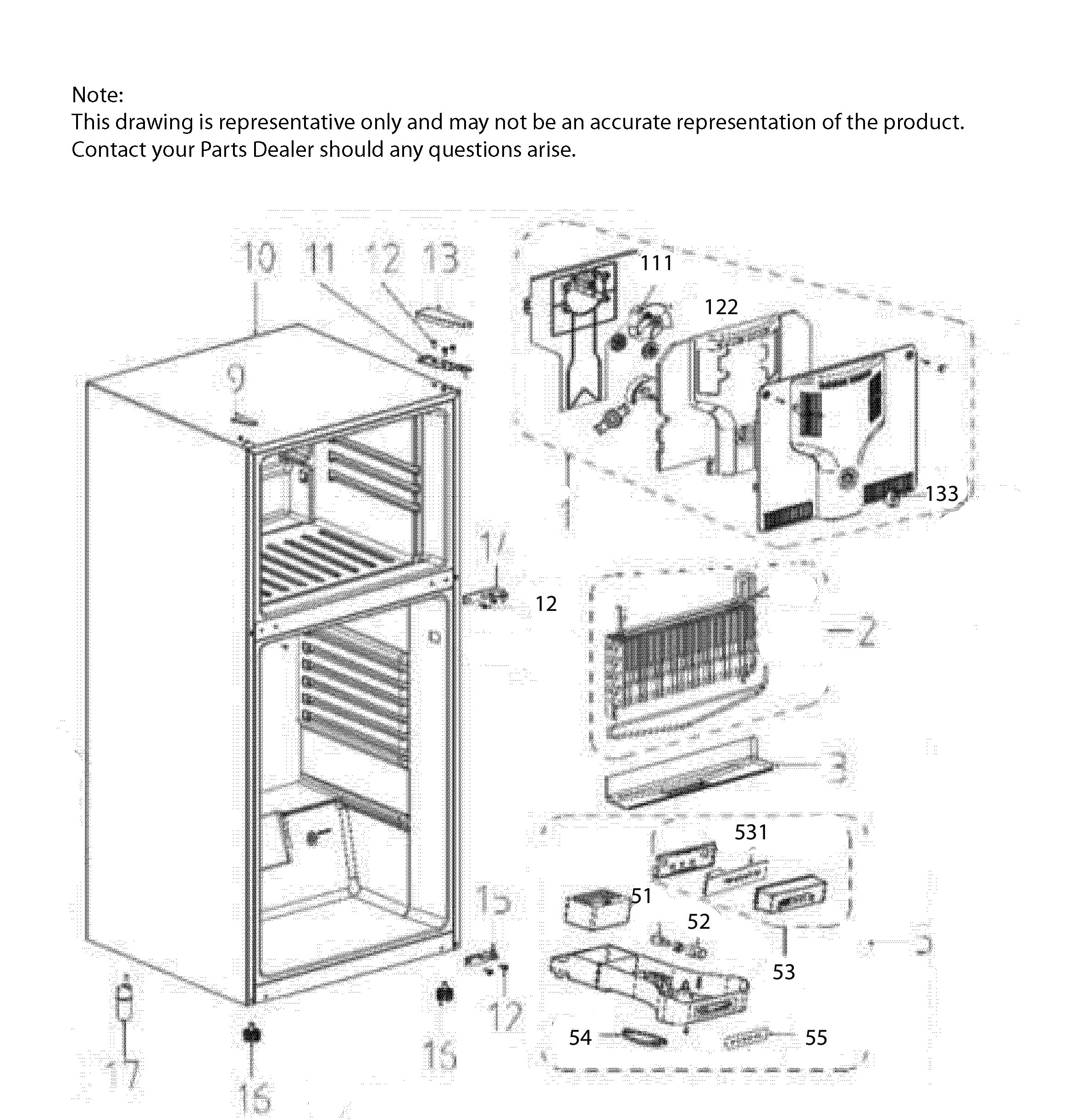 MPE12FGKBLWW Exploded View 2 appliance exploded-view parts diagram