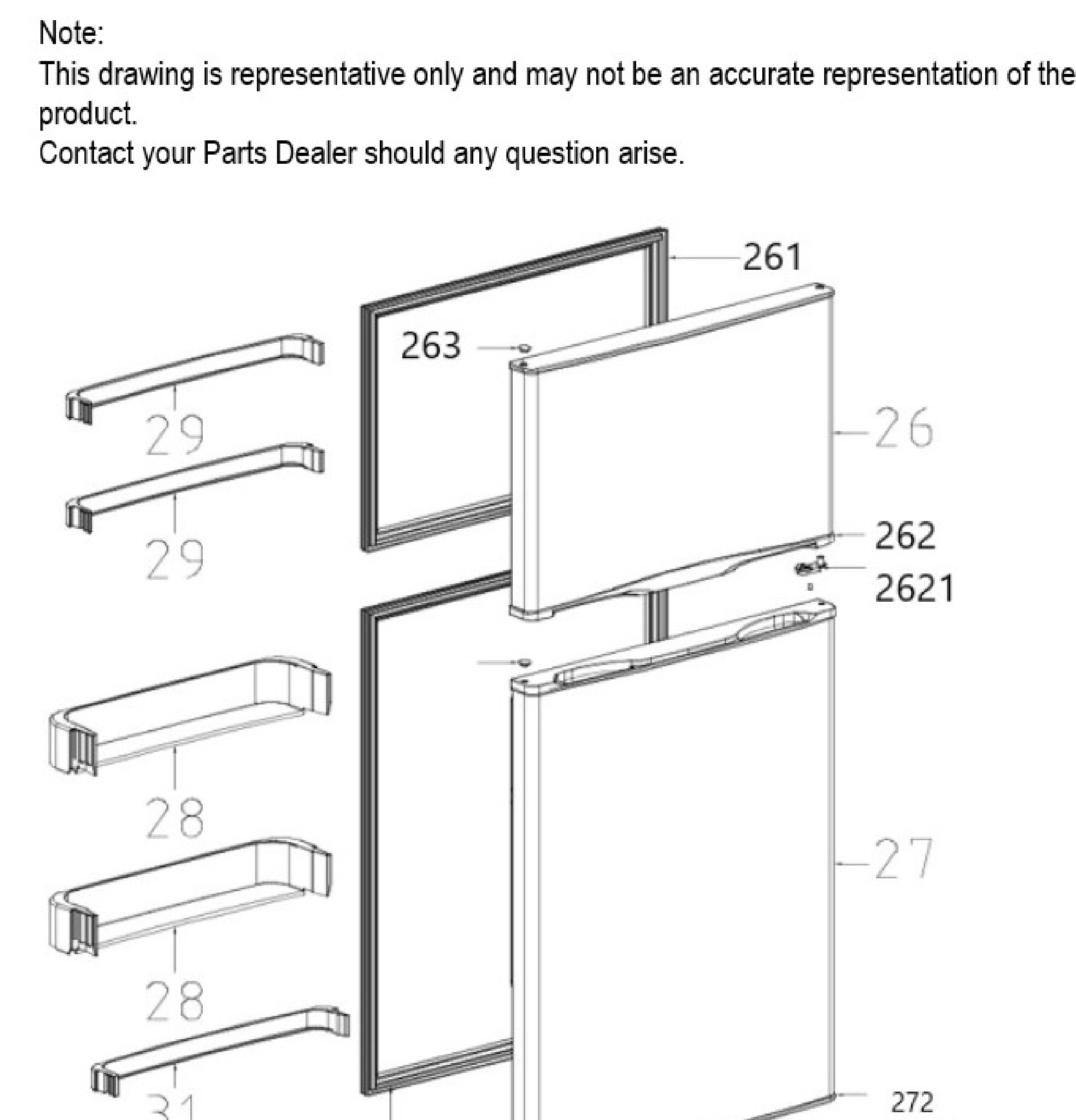 MPE12FGKBWW Exploded View 1 appliance exploded-view parts diagram