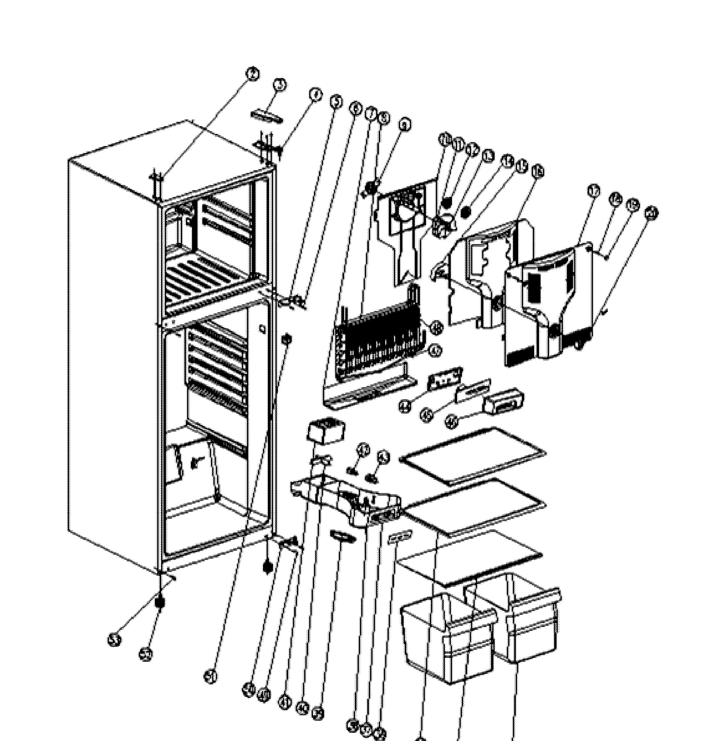 MPE12FSKBSB Exploded View 1 appliance exploded-view parts diagram