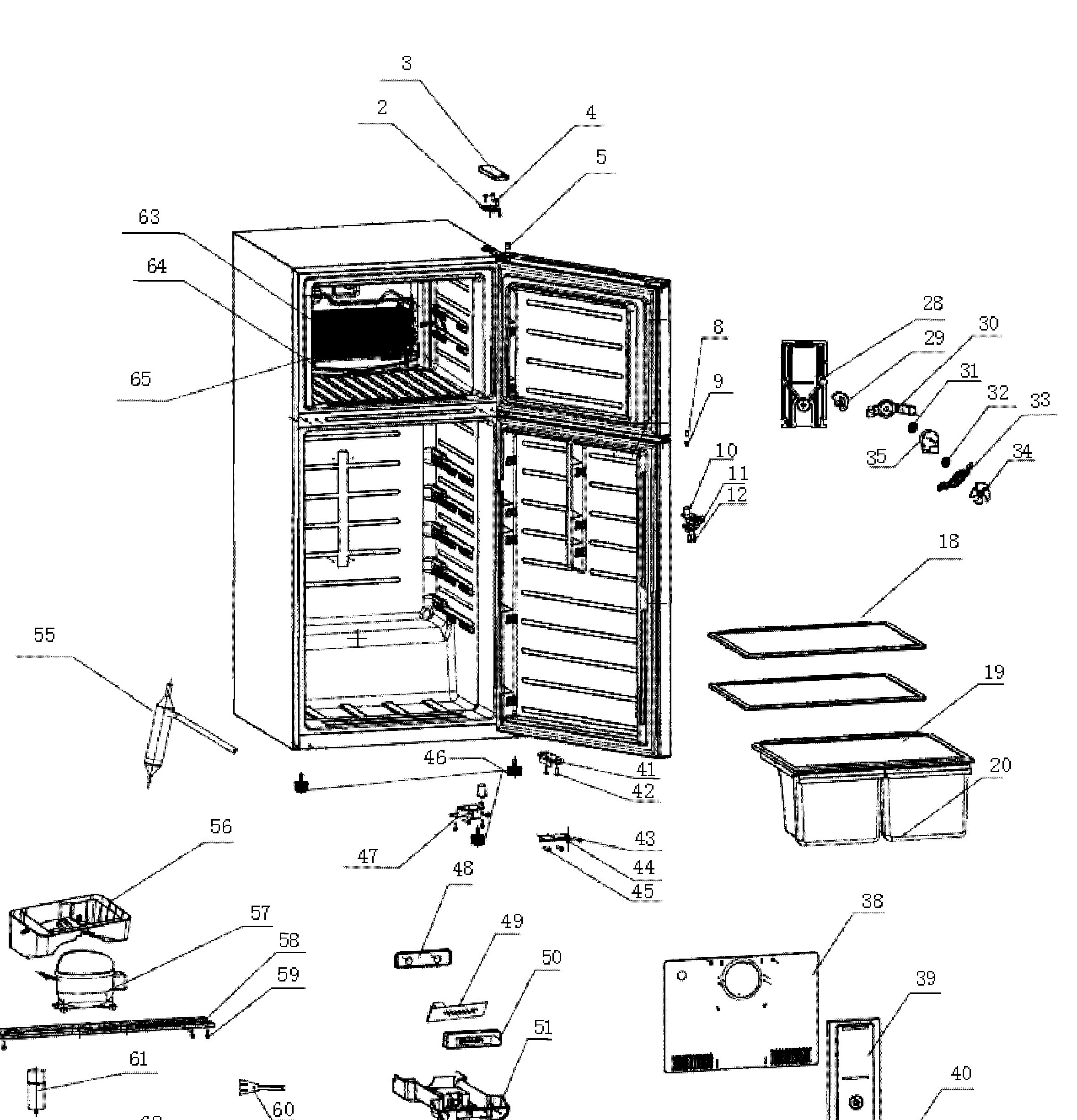 MTE18HTKALWW Exploded View 1 appliance exploded-view parts diagram