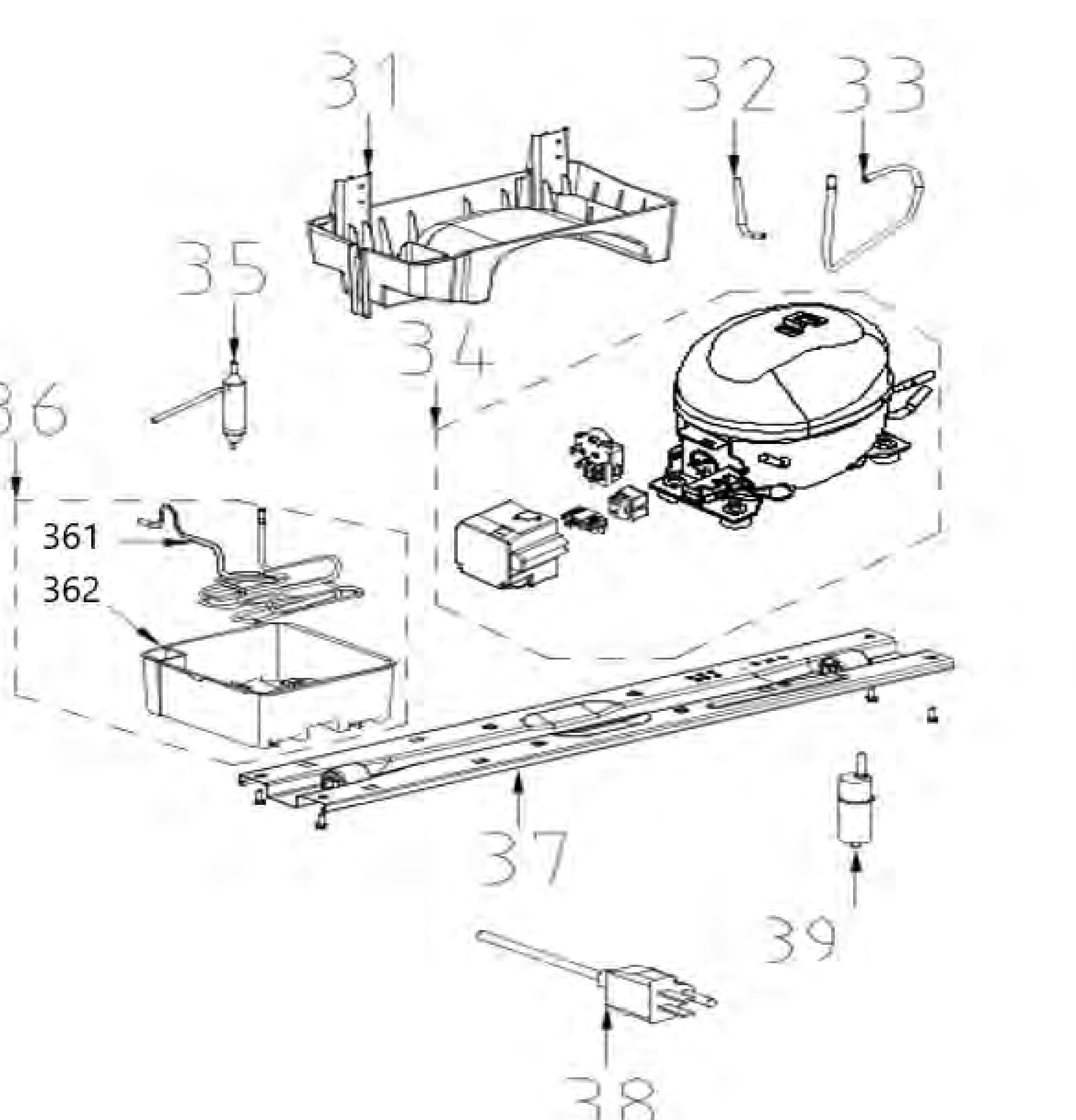 MTE18HTKBLWW Exploded View 3 appliance exploded-view parts diagram