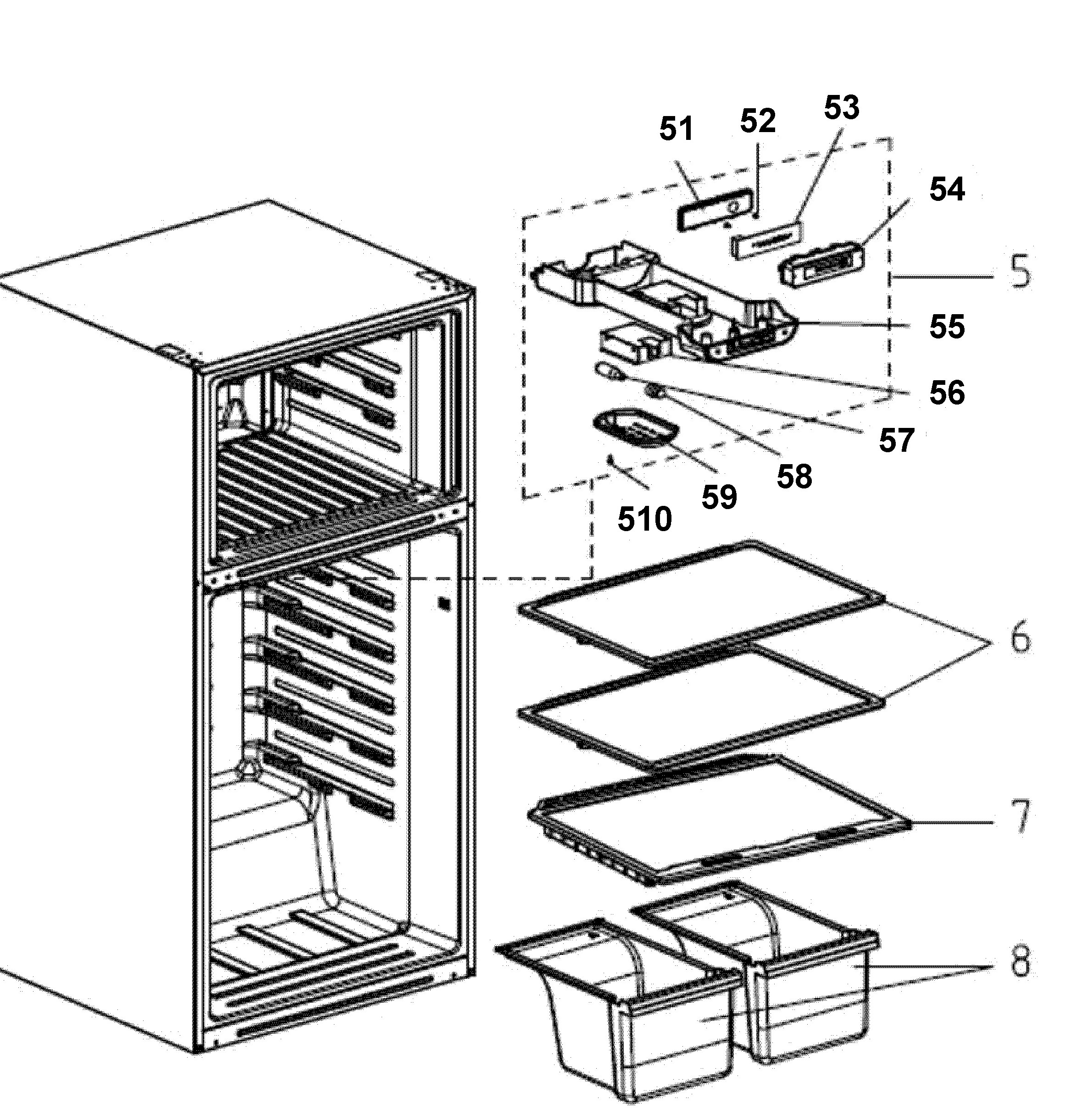MTE18HTKBRWW Exploded View 2 appliance exploded-view parts diagram