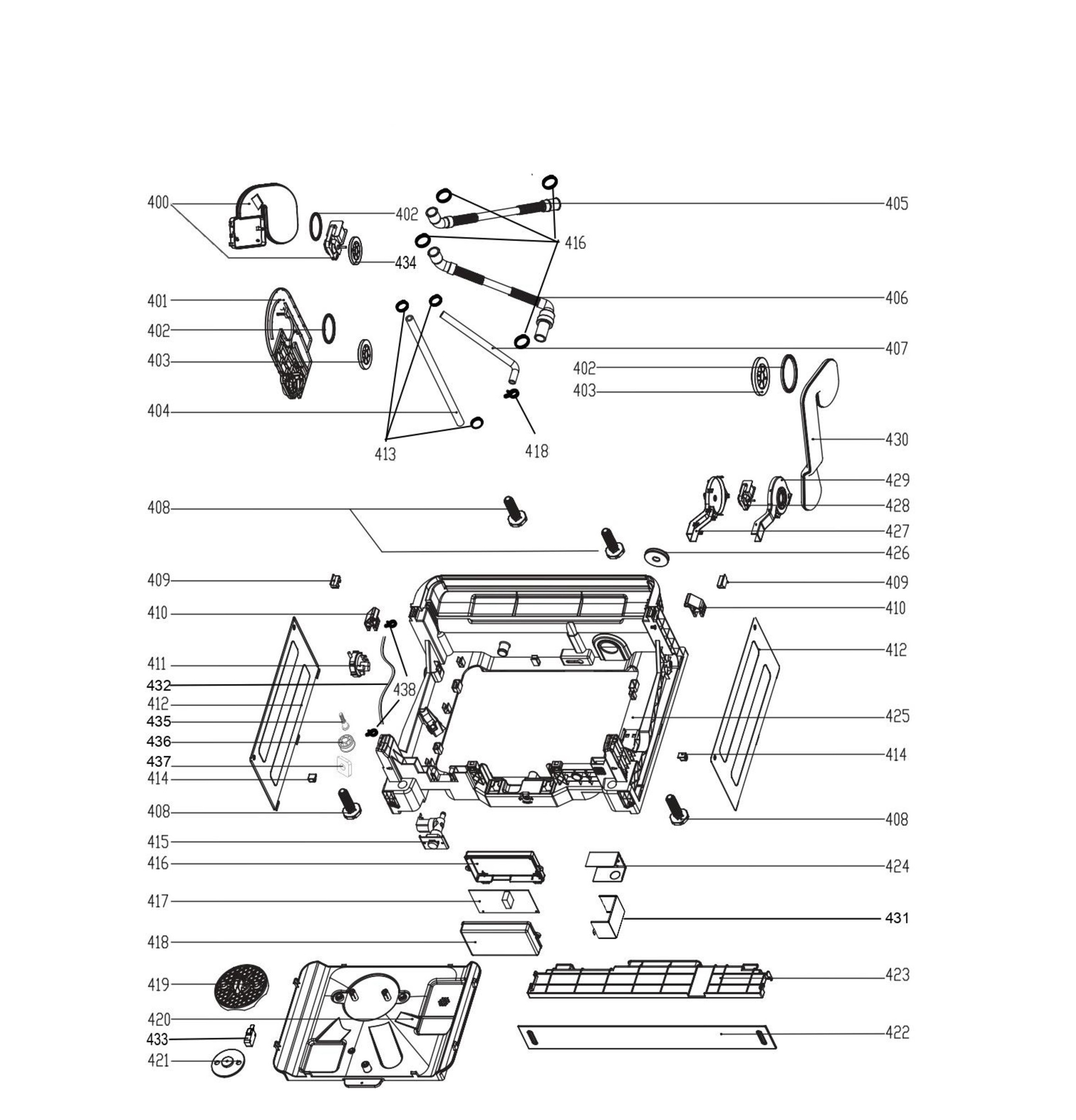 PBP665SGPWW Exploded View 4 appliance exploded-view parts diagram