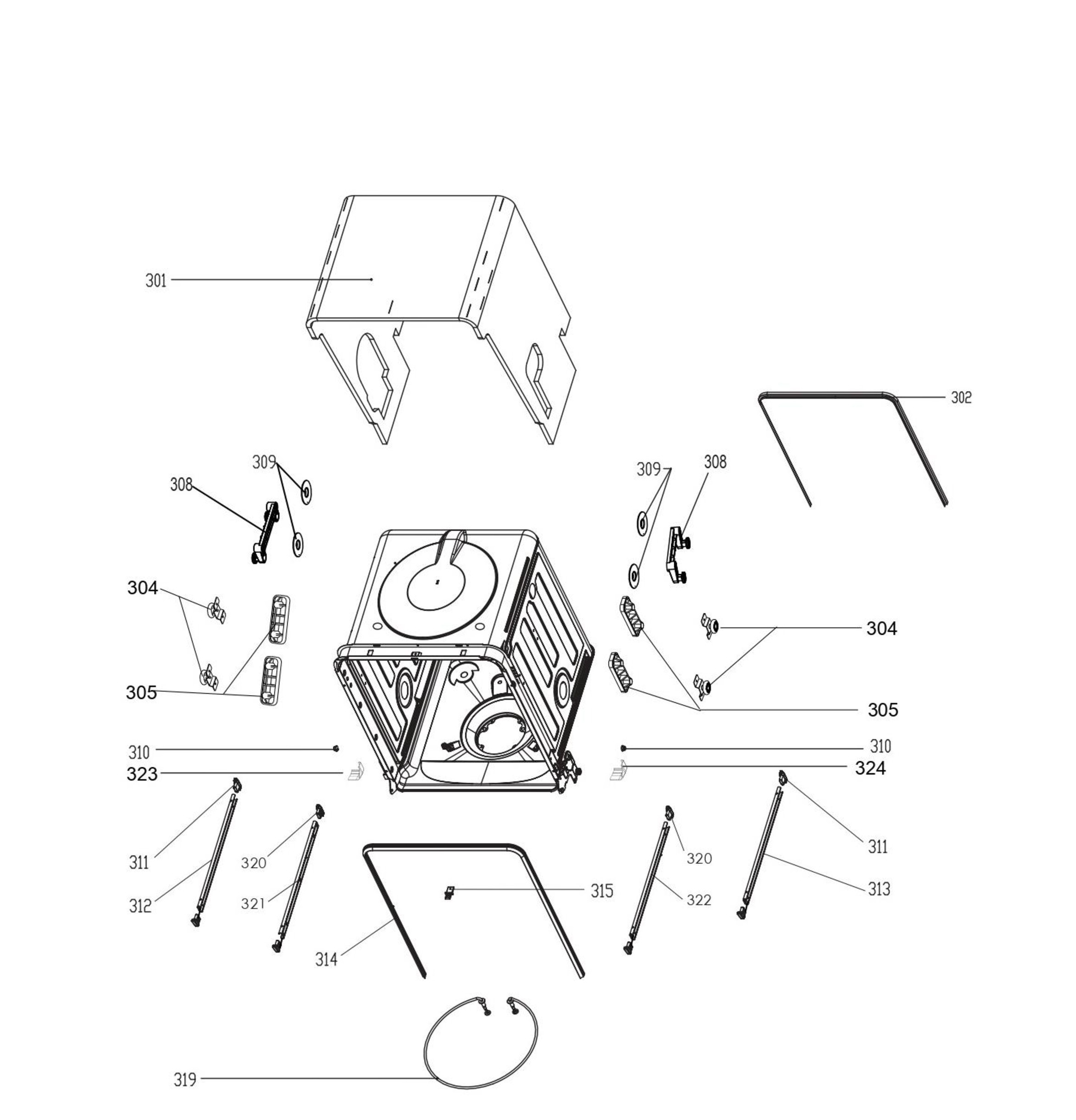 PBP665SGPWW Exploded View 3 appliance exploded-view parts diagram