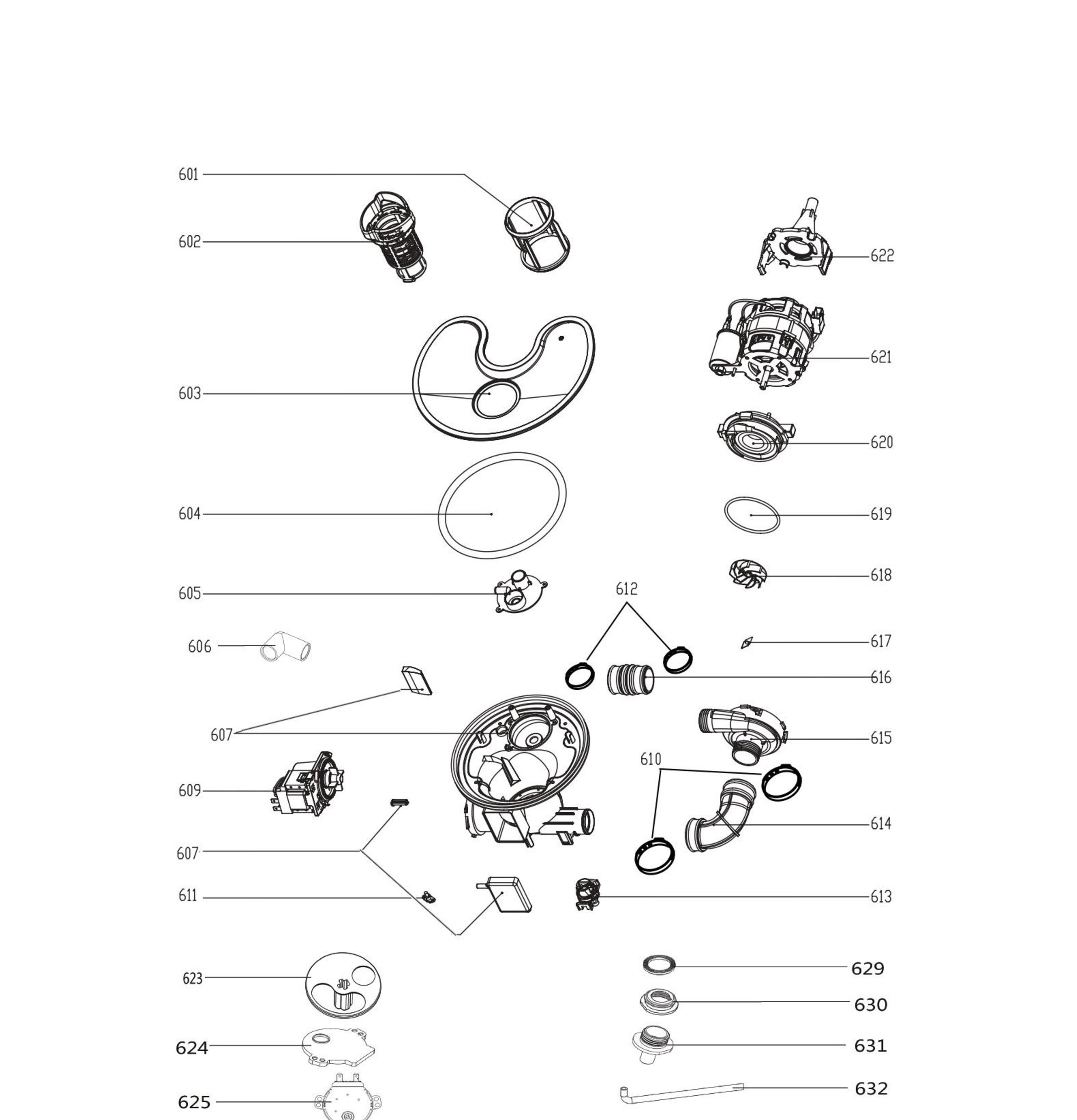 PBP665SGPWW Exploded View 6 appliance exploded-view parts diagram