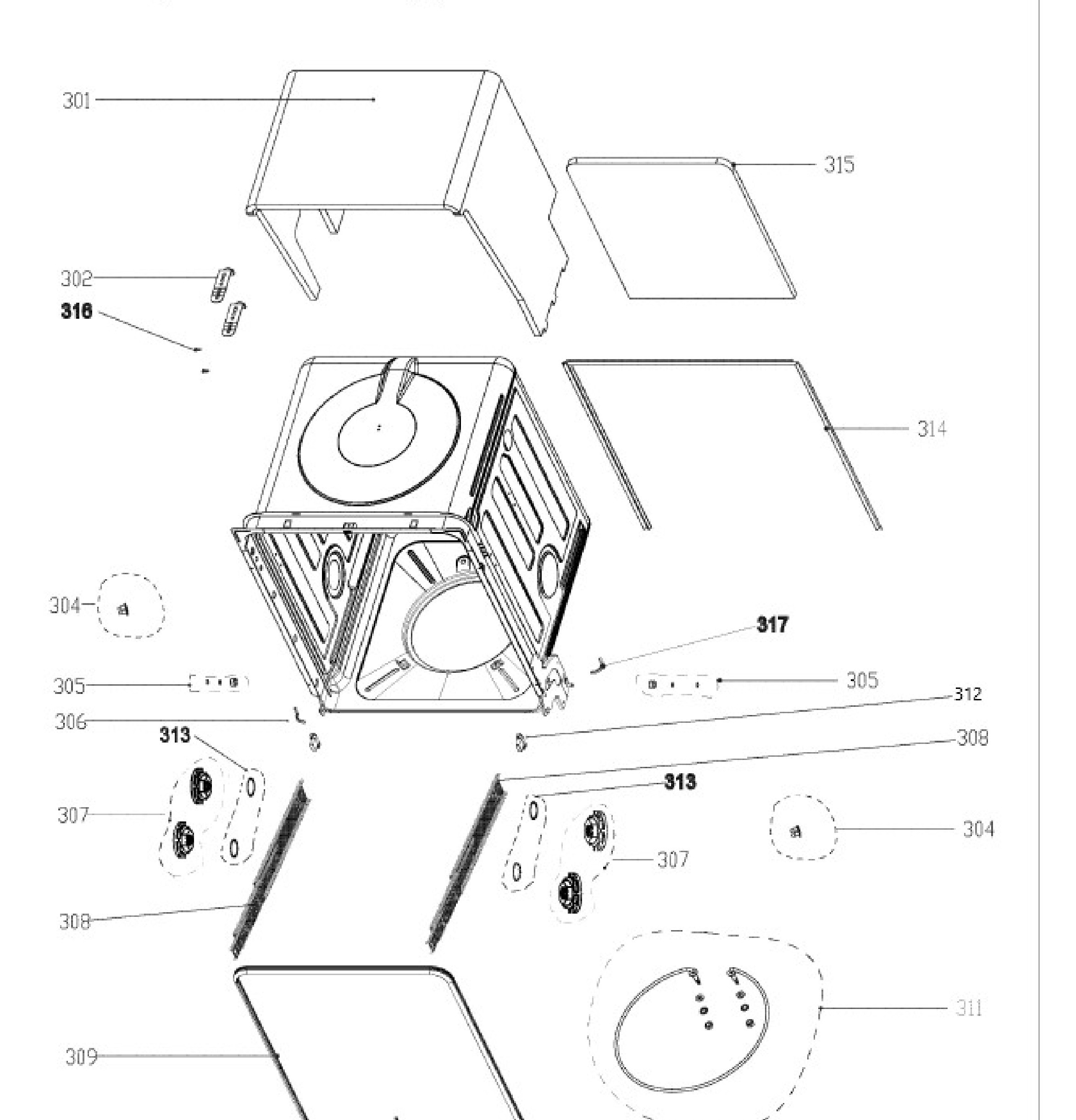 PBT860SMM0ES Exploded View 9 appliance exploded-view parts diagram