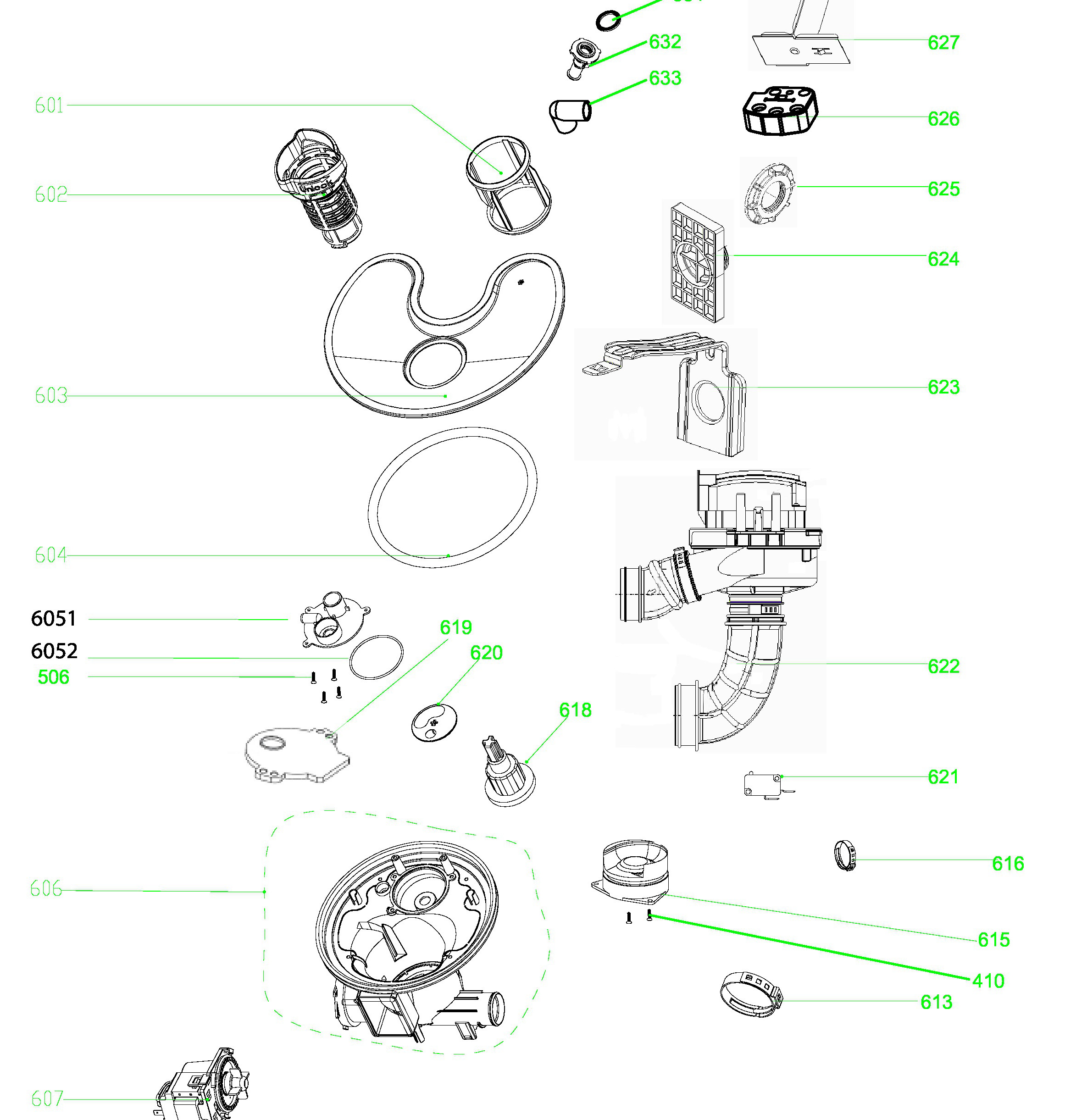 PBT860SMM0ES Exploded View 8 appliance exploded-view parts diagram