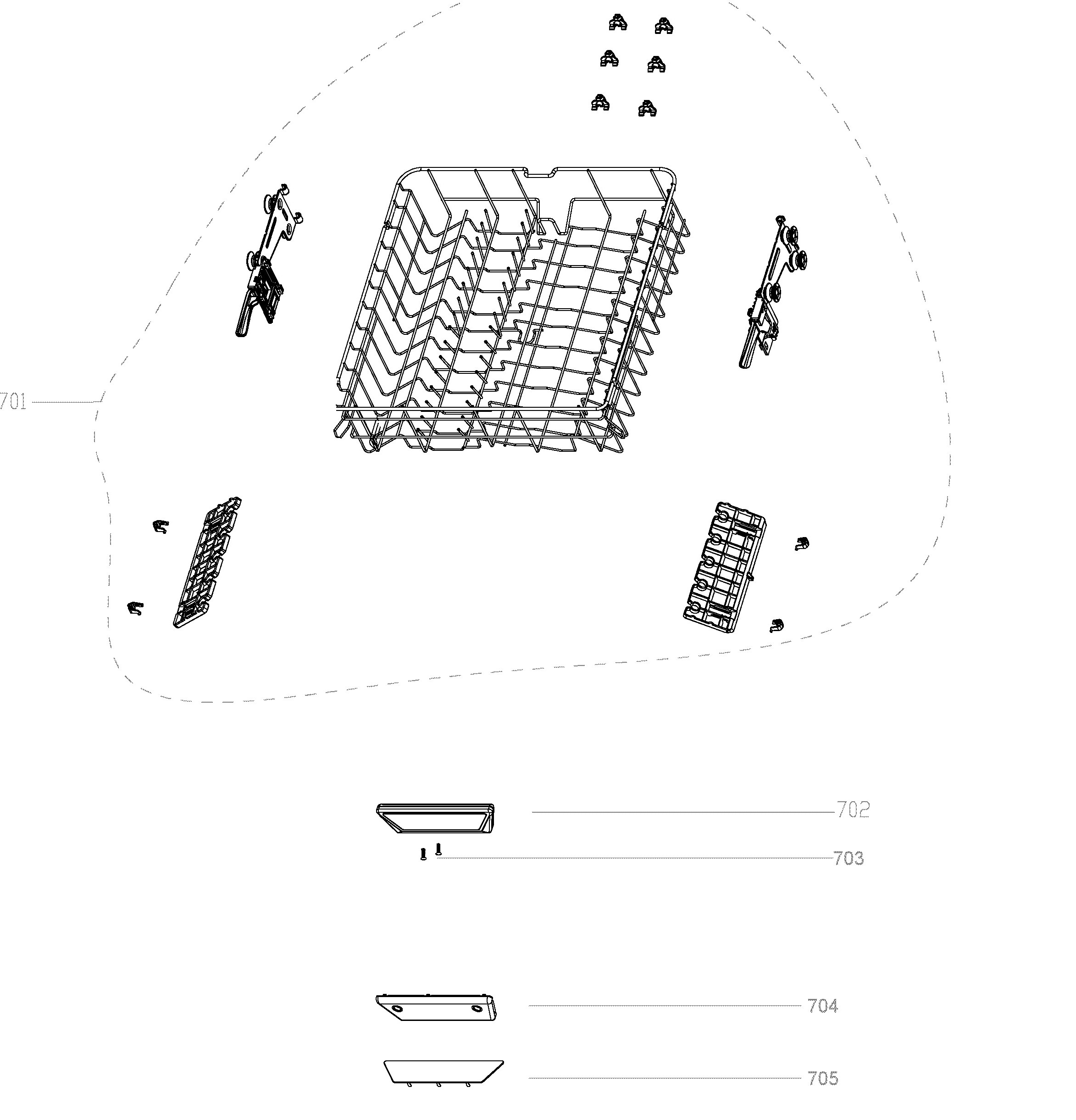 PBT860SMM0ES Exploded View 5 appliance exploded-view parts diagram