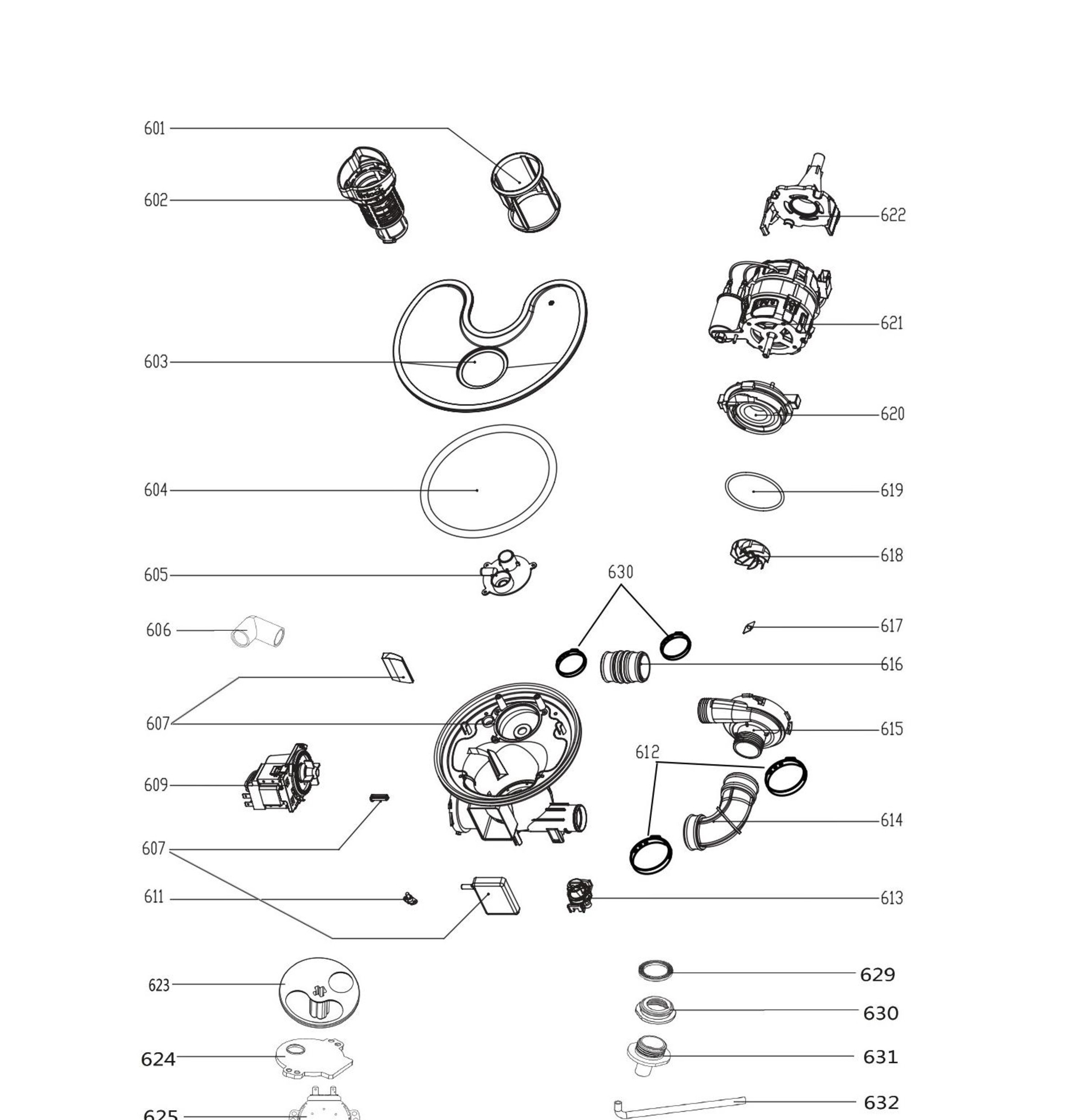 PBT865SMPES Exploded View 6 appliance exploded-view parts diagram