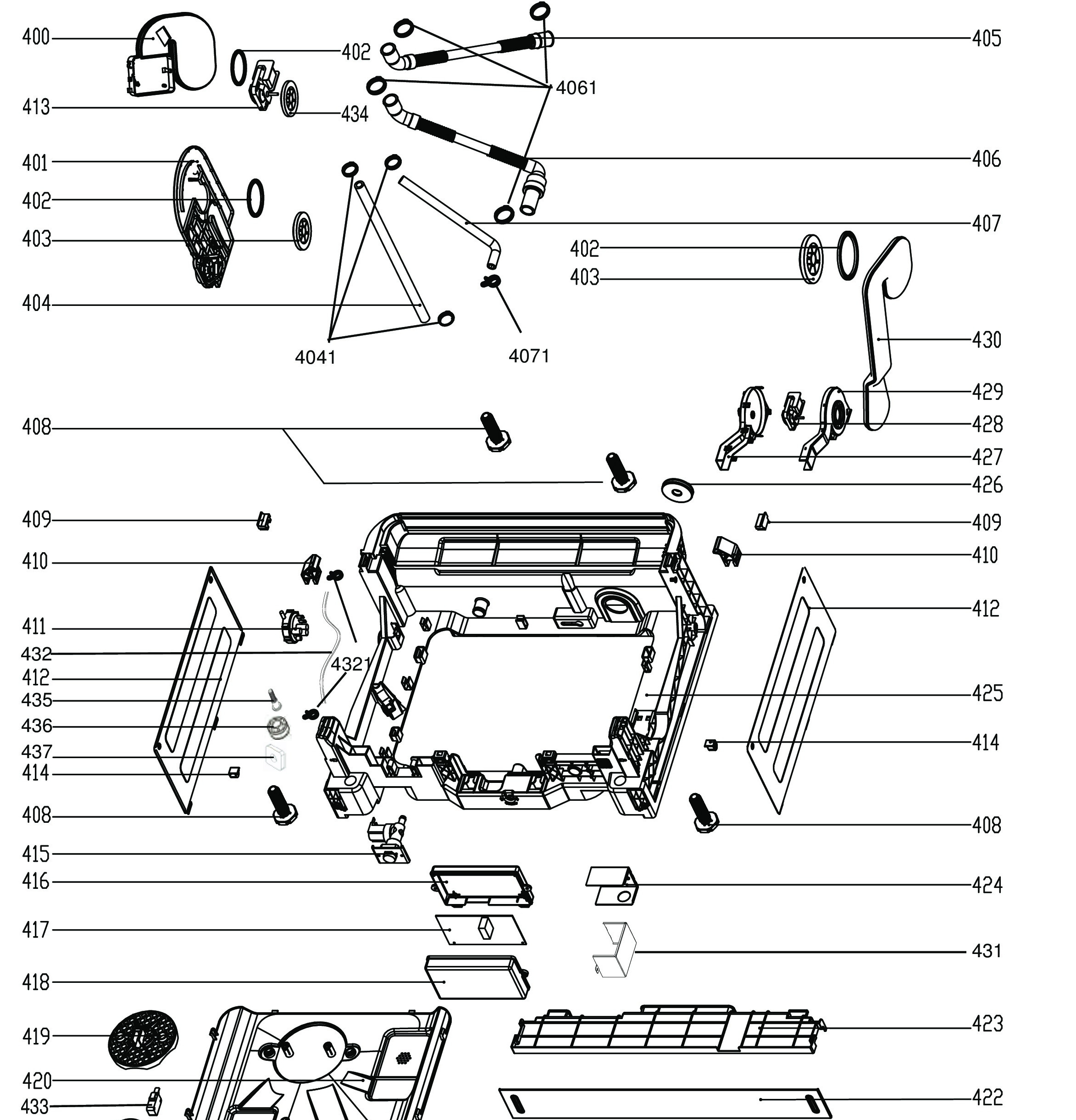 PBT865SSP0FS Exploded View 4 appliance exploded-view parts diagram