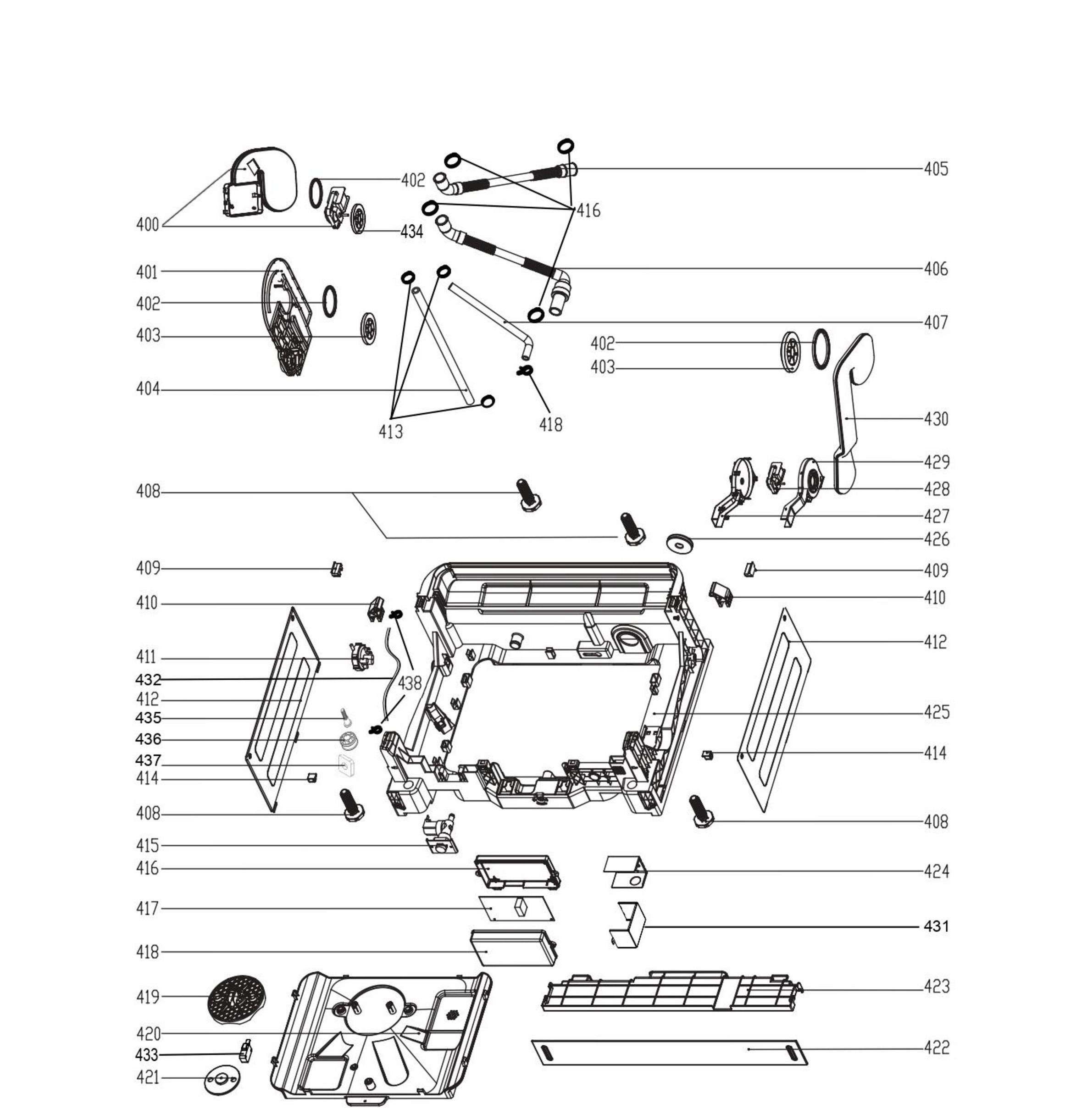 PBT865SSPFS Exploded View 4 appliance exploded-view parts diagram