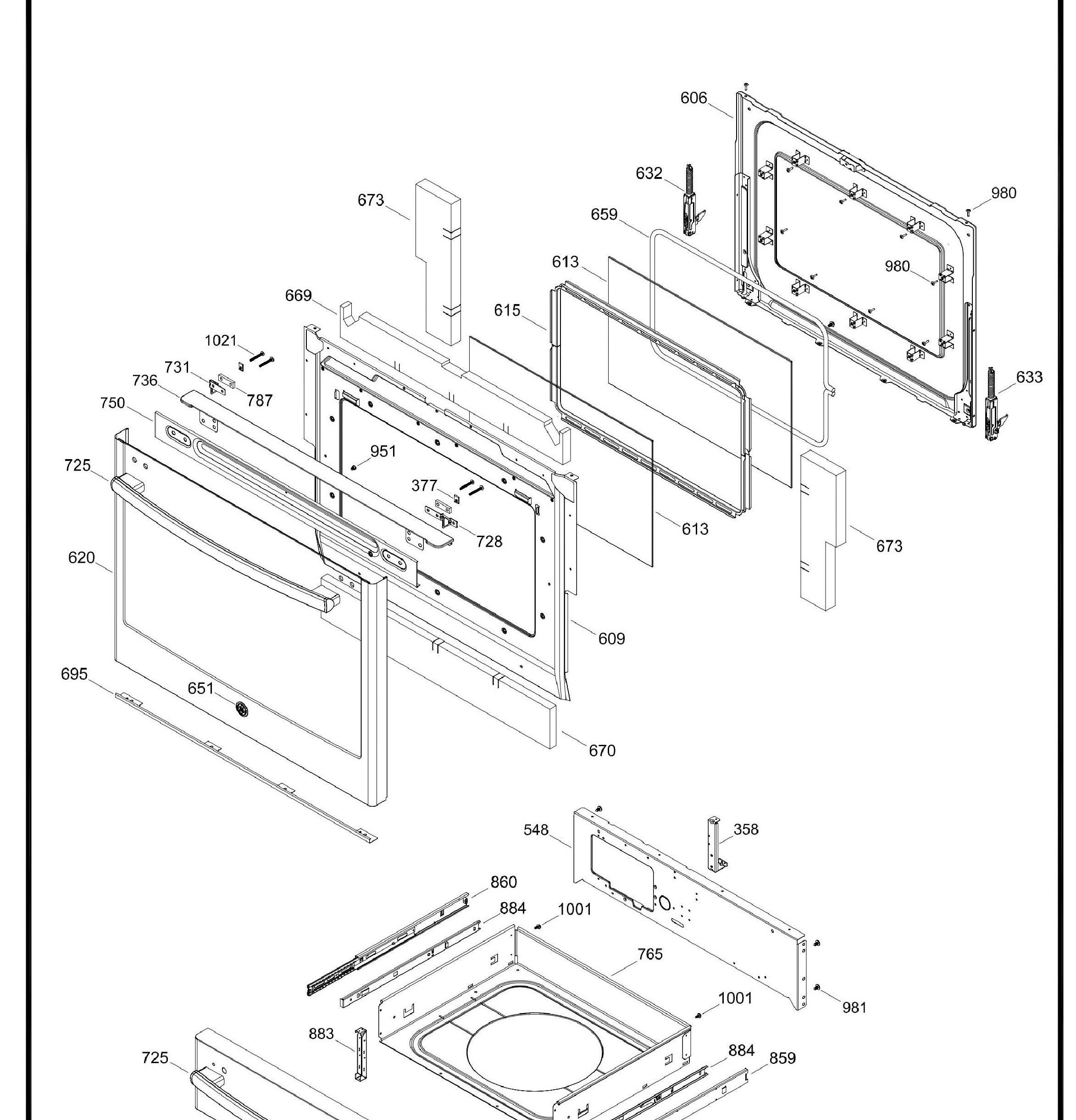 PC2S930SEL1SS Exploded View 4 appliance exploded-view parts diagram