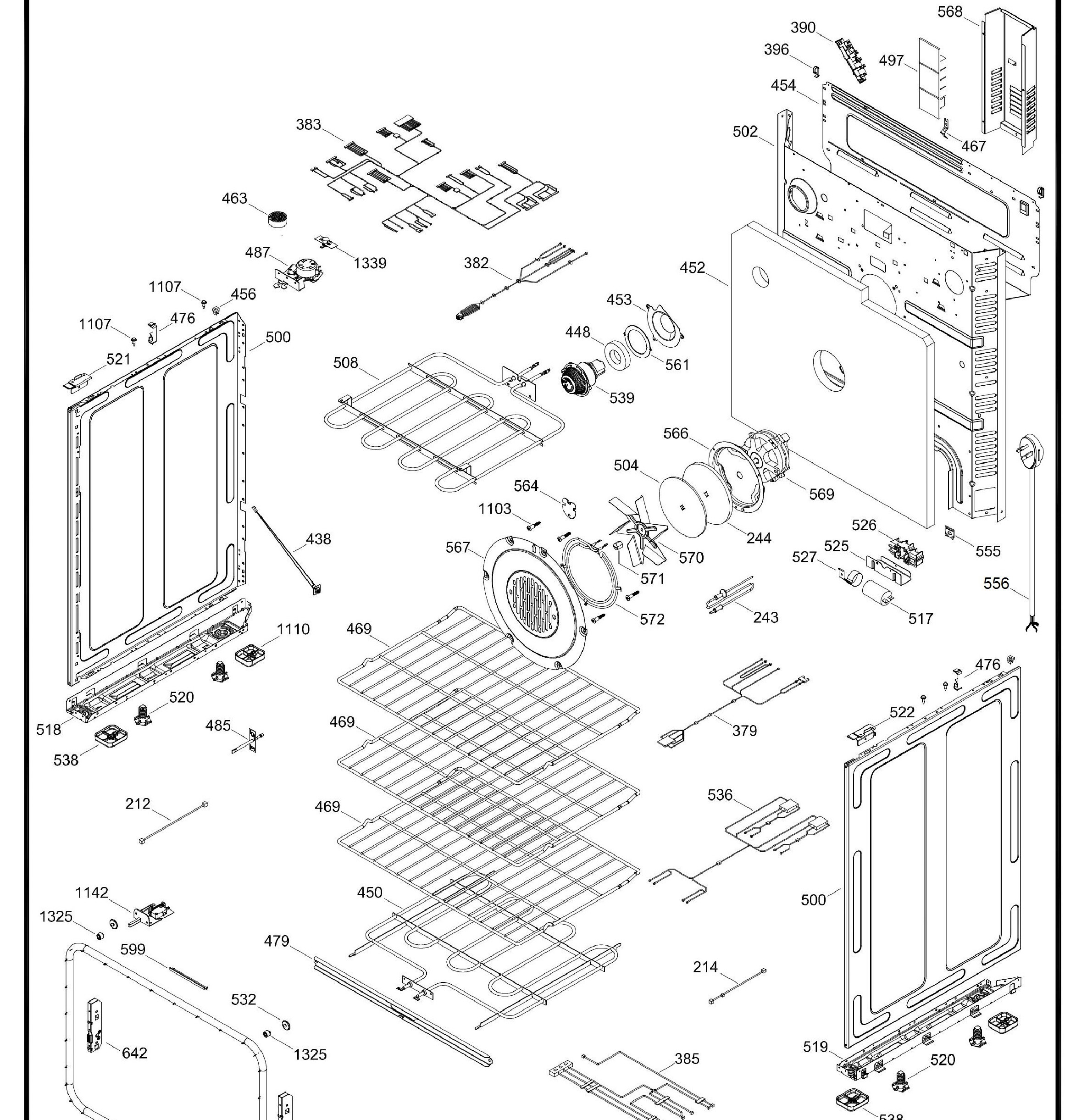PC2S930SEL1SS Exploded View 3 appliance exploded-view parts diagram