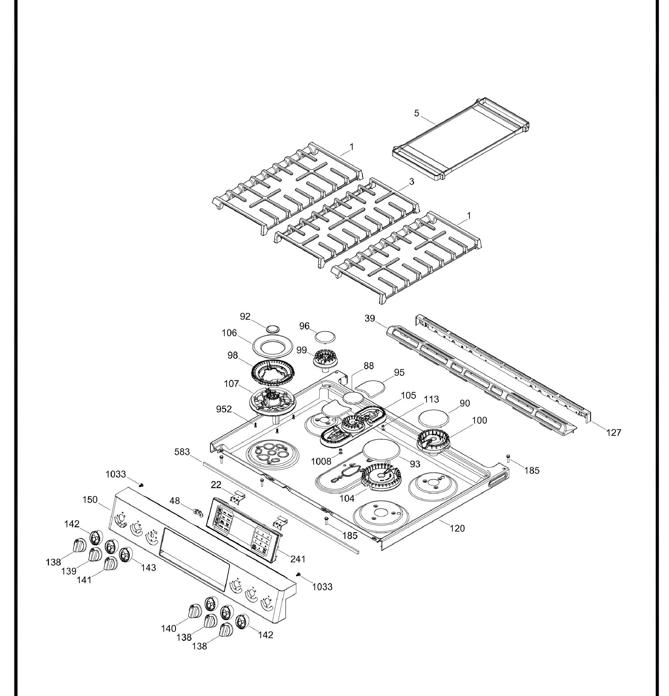 PC2S930SEL1SS Exploded View 1 appliance exploded-view parts diagram