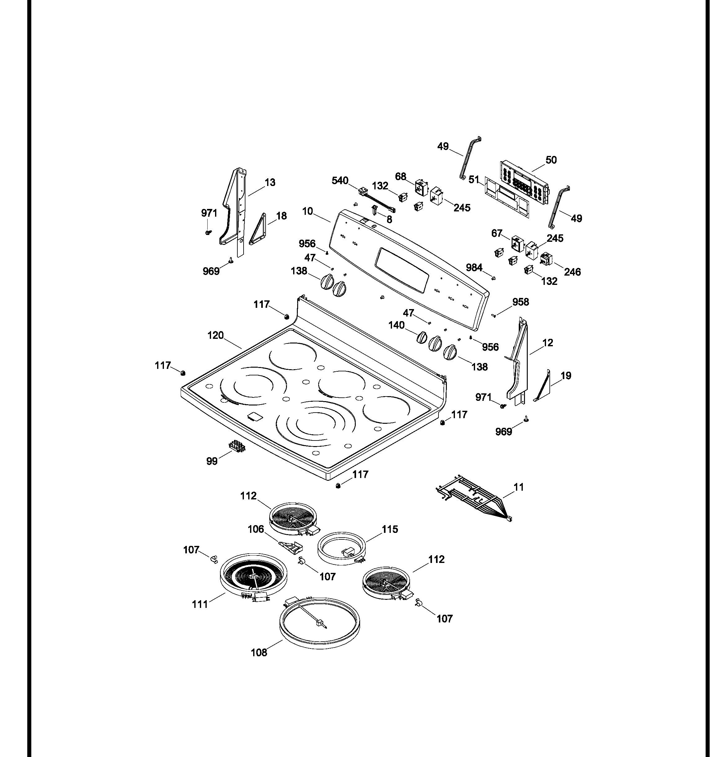 PCB900DR1BB Exploded View 1 appliance exploded-view parts diagram