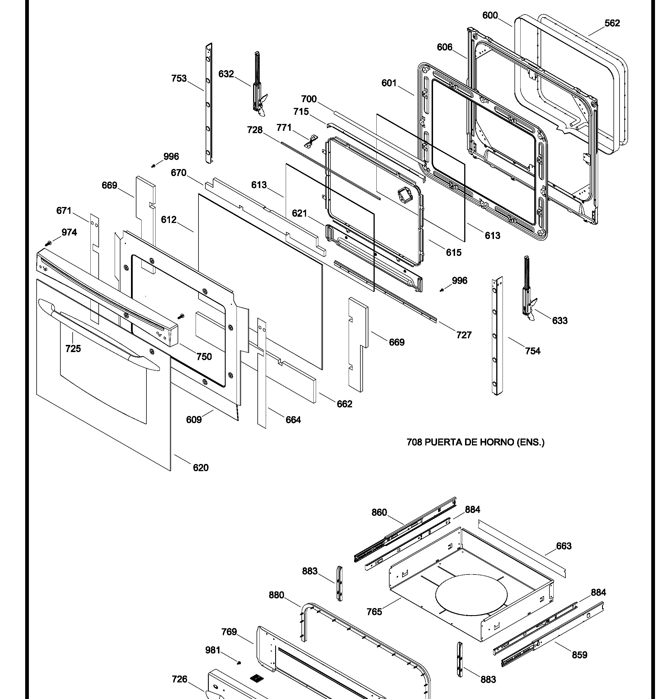 PCB900DR1BB Exploded View 3 appliance exploded-view parts diagram