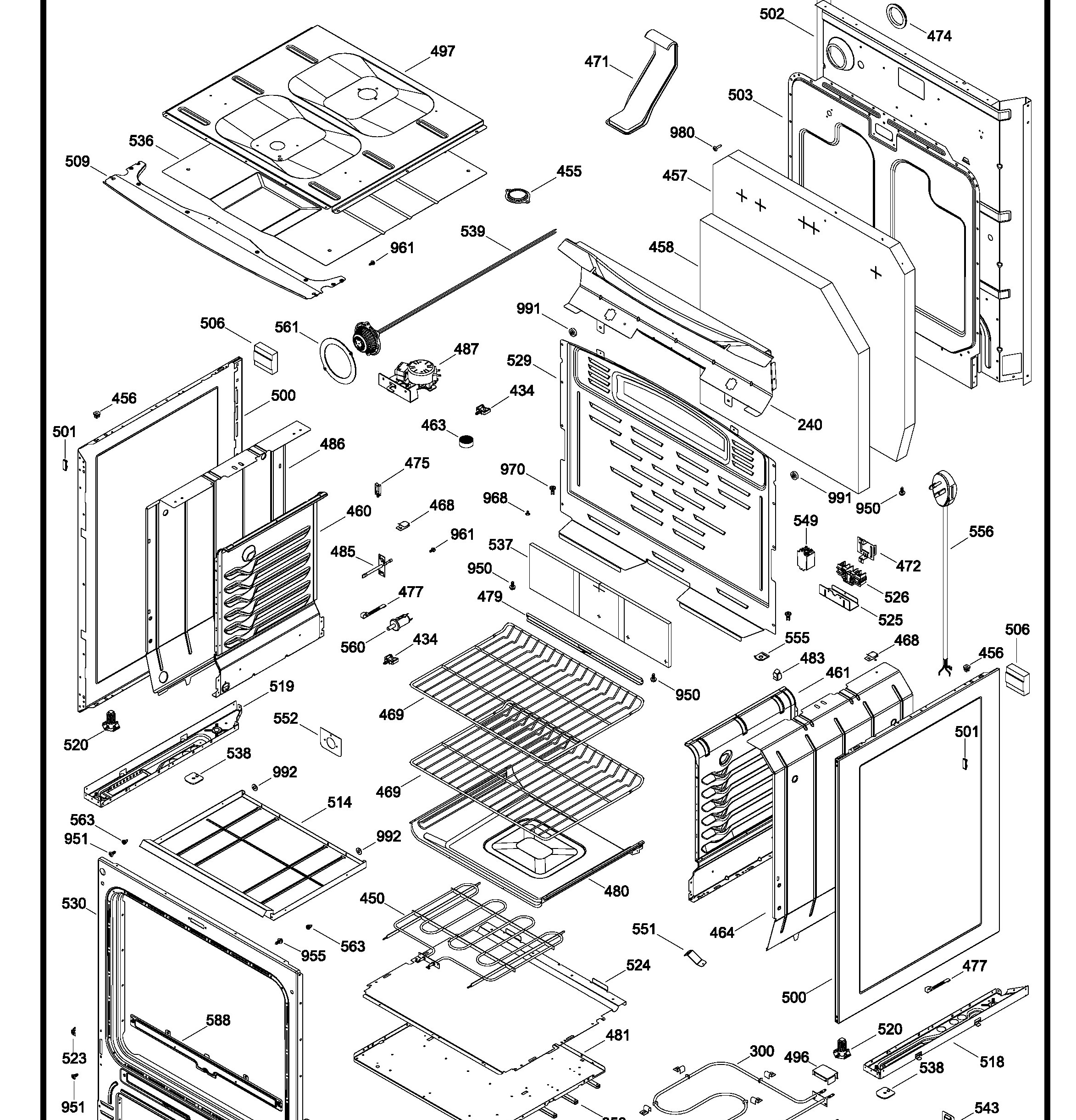PCB900SR1SS Exploded View 2 appliance exploded-view parts diagram