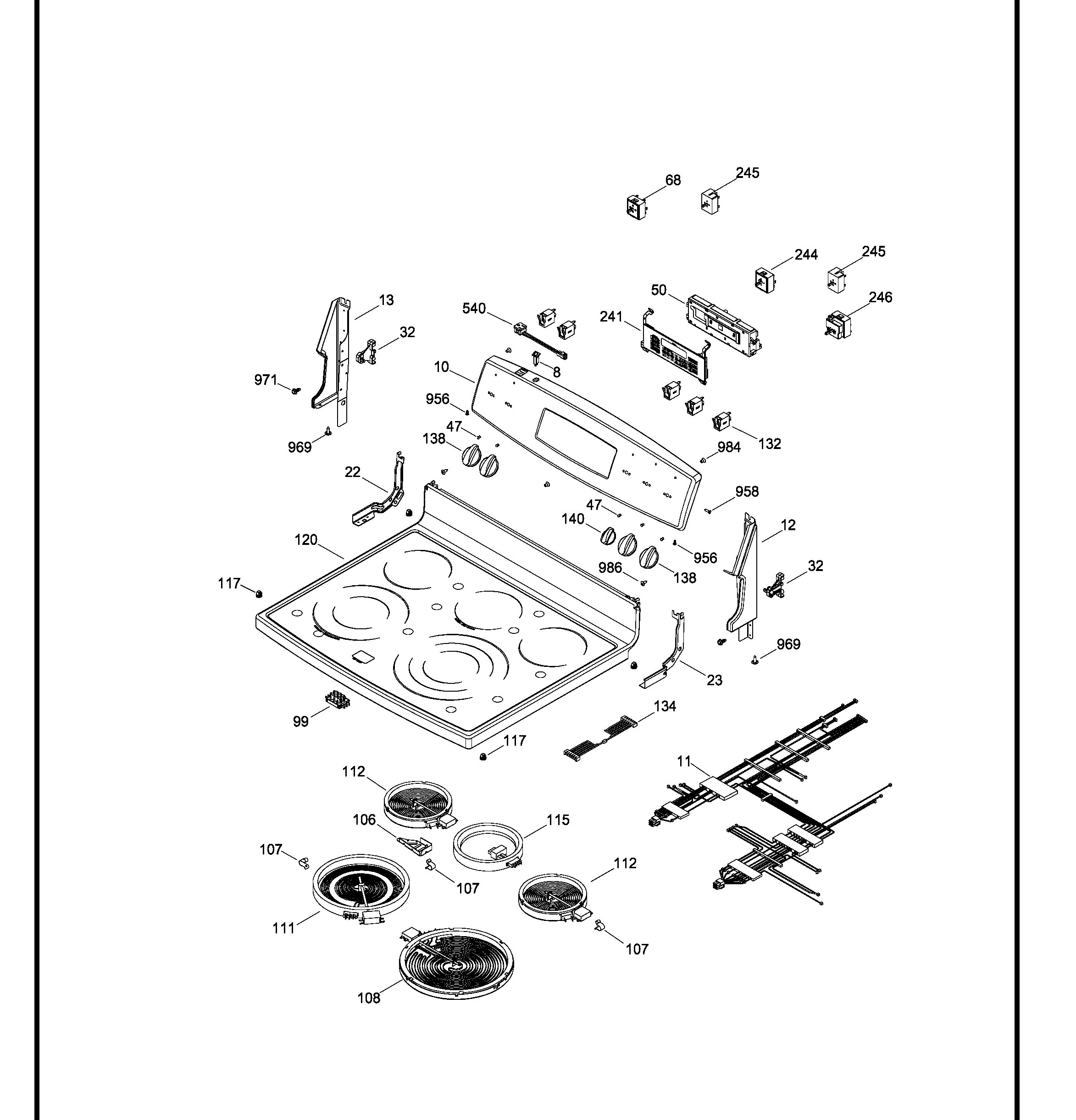 PCB909DR4WW Exploded View 1 appliance exploded-view parts diagram