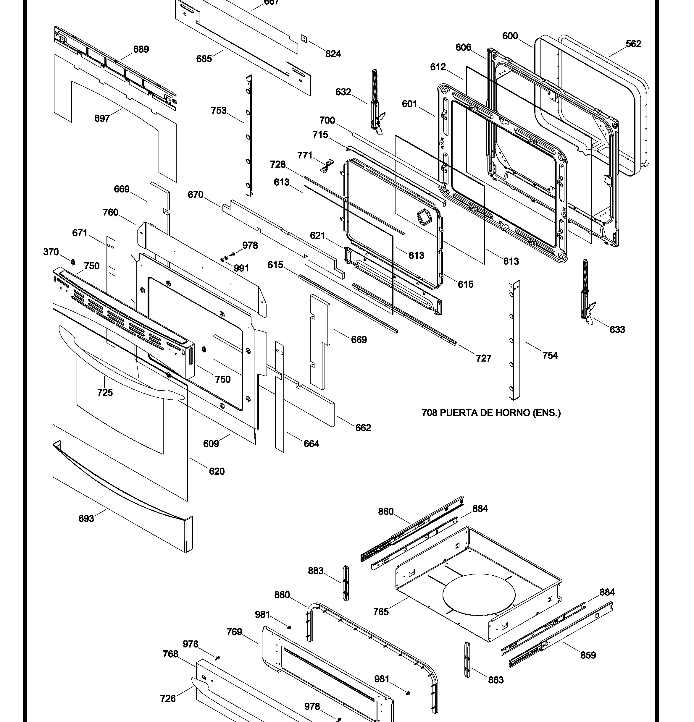 PCB909SR1SS Exploded View 3 appliance exploded-view parts diagram