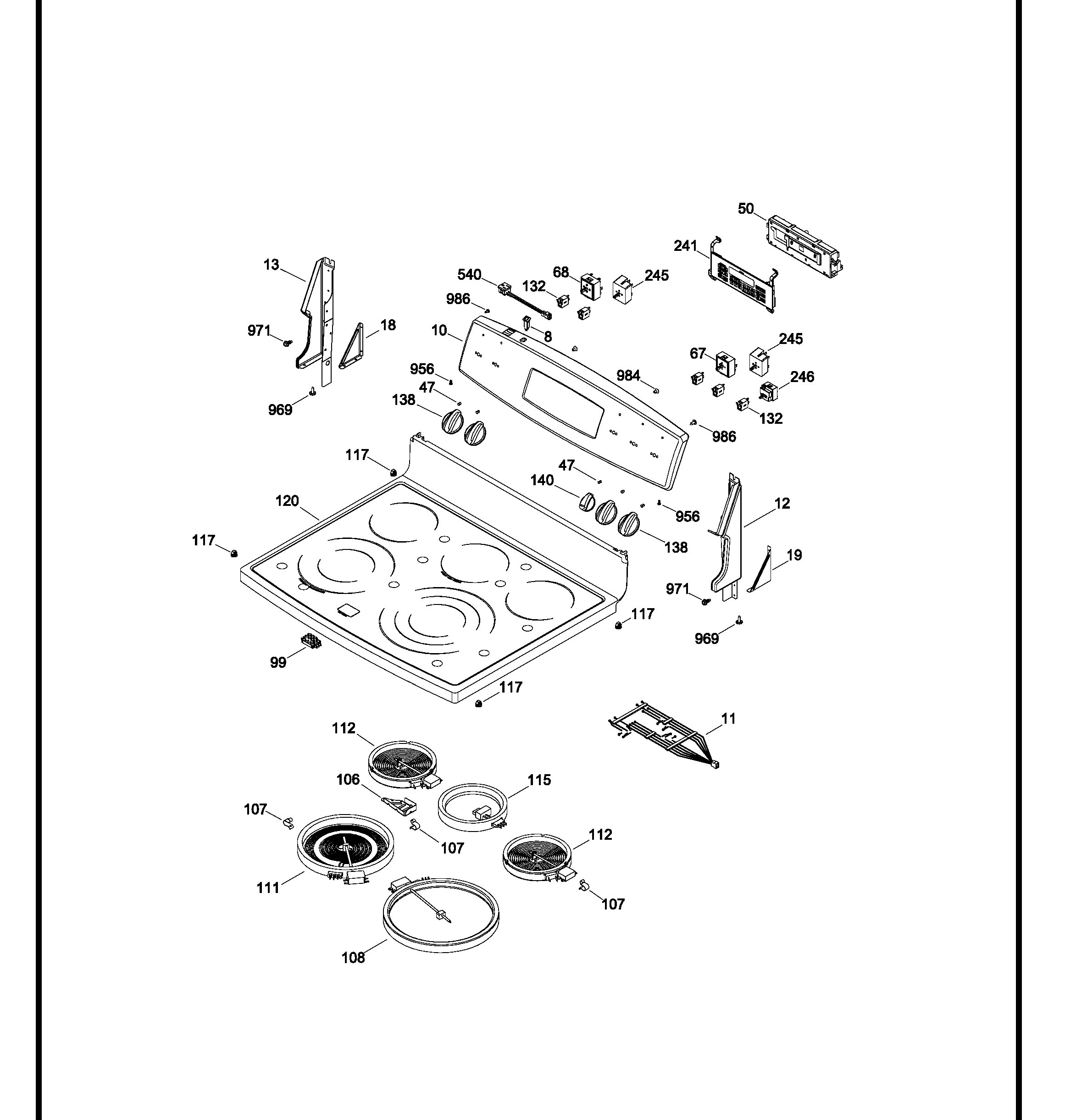 PCB909SR1SS Exploded View 1 appliance exploded-view parts diagram