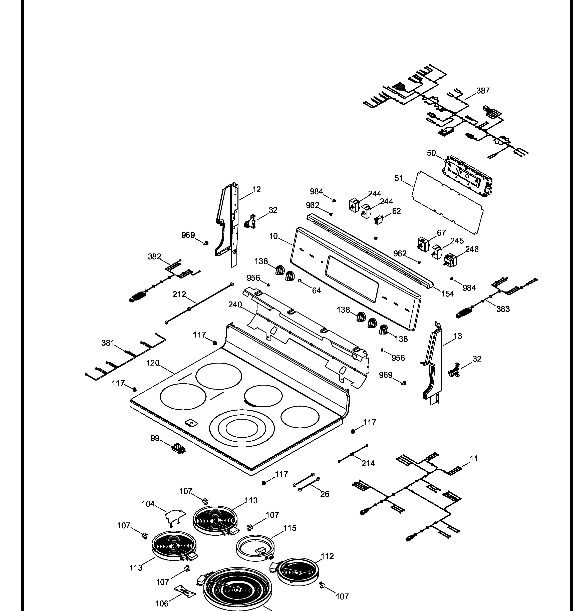 PCB940EK2ES Exploded View 1 appliance exploded-view parts diagram
