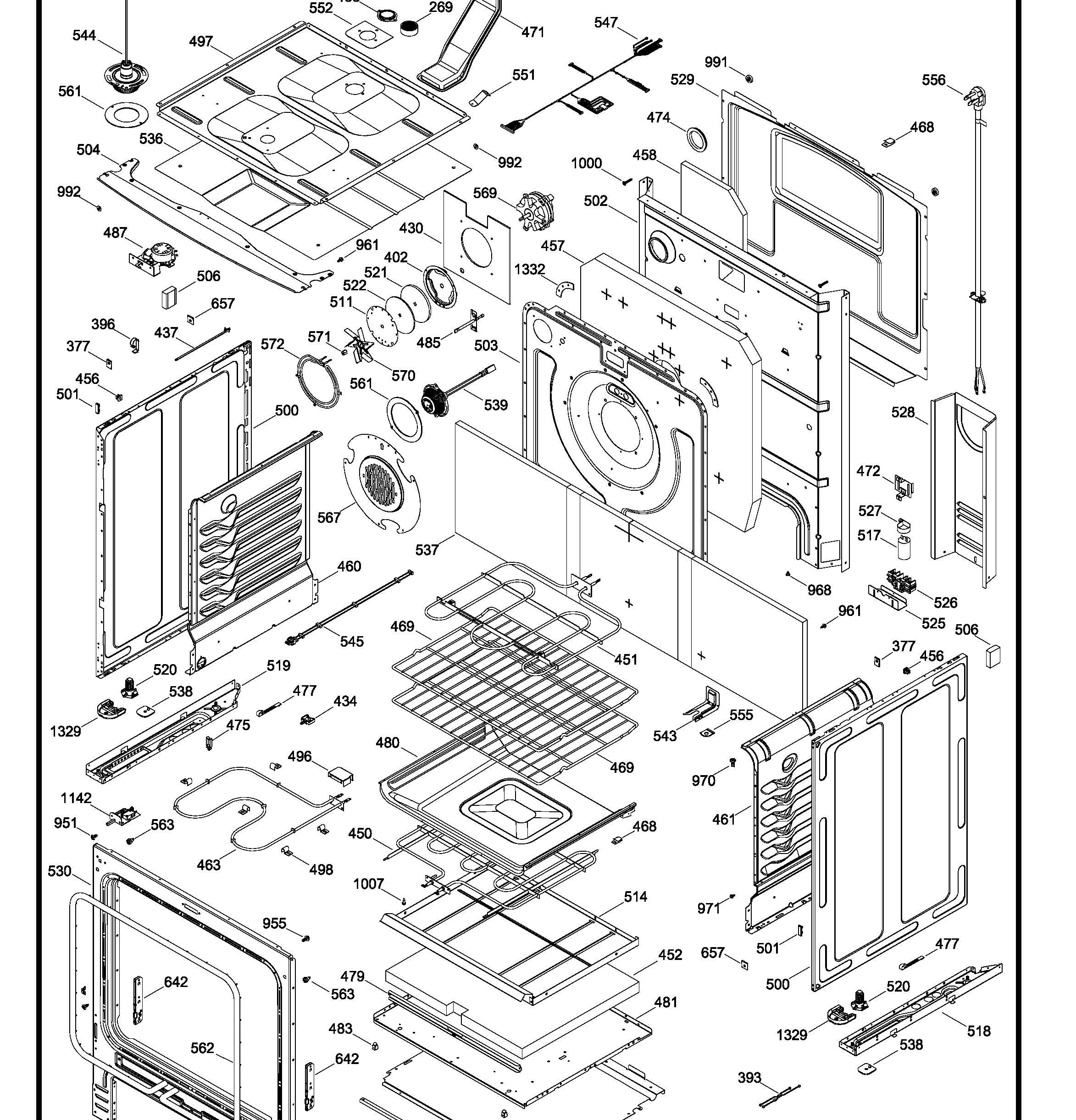 PCB940SK1SS Exploded View 2 appliance exploded-view parts diagram
