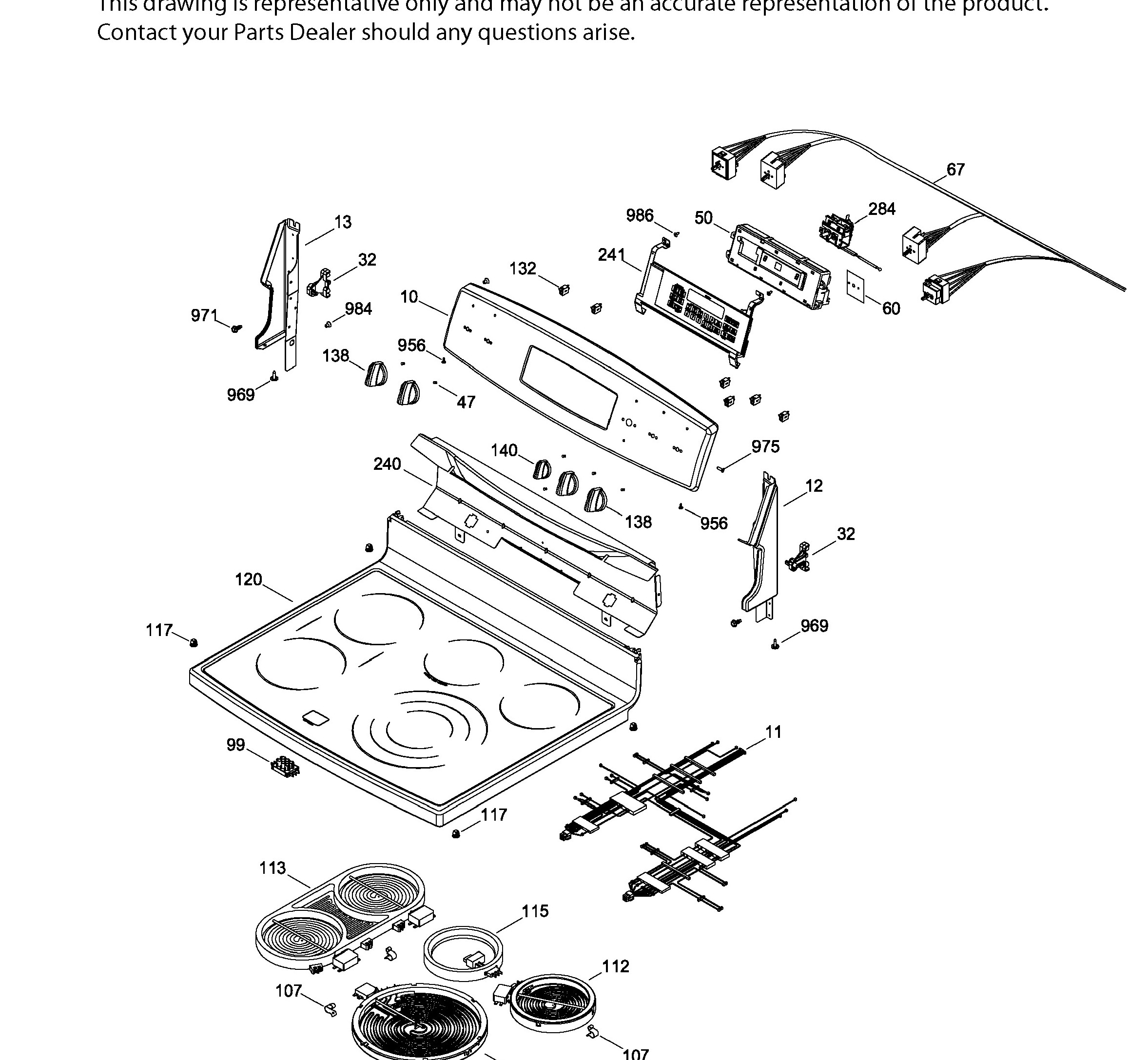 PCB980DF2WW Exploded View 5 appliance exploded-view parts diagram