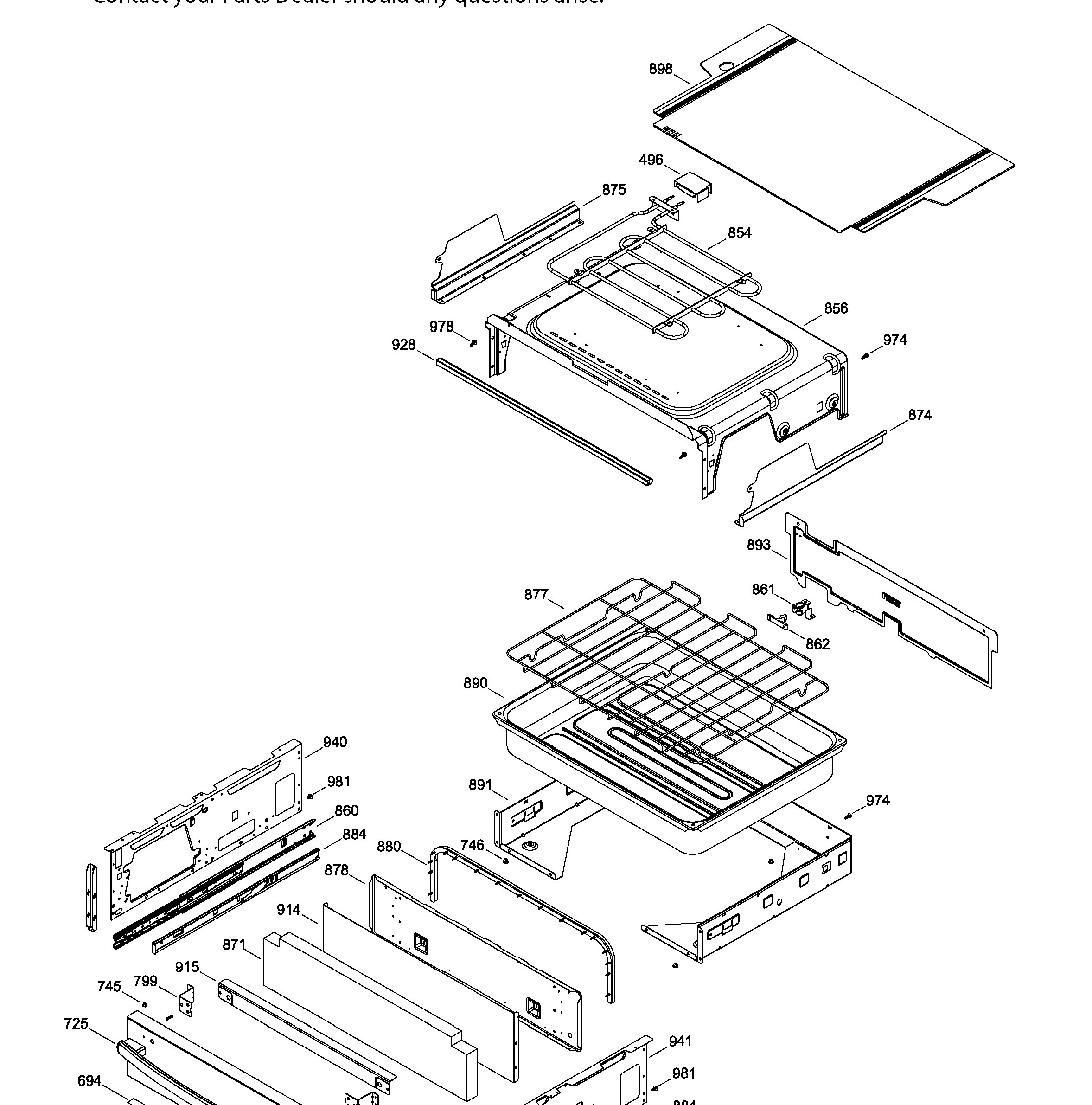 PCB980DF2WW Exploded View 8 appliance exploded-view parts diagram