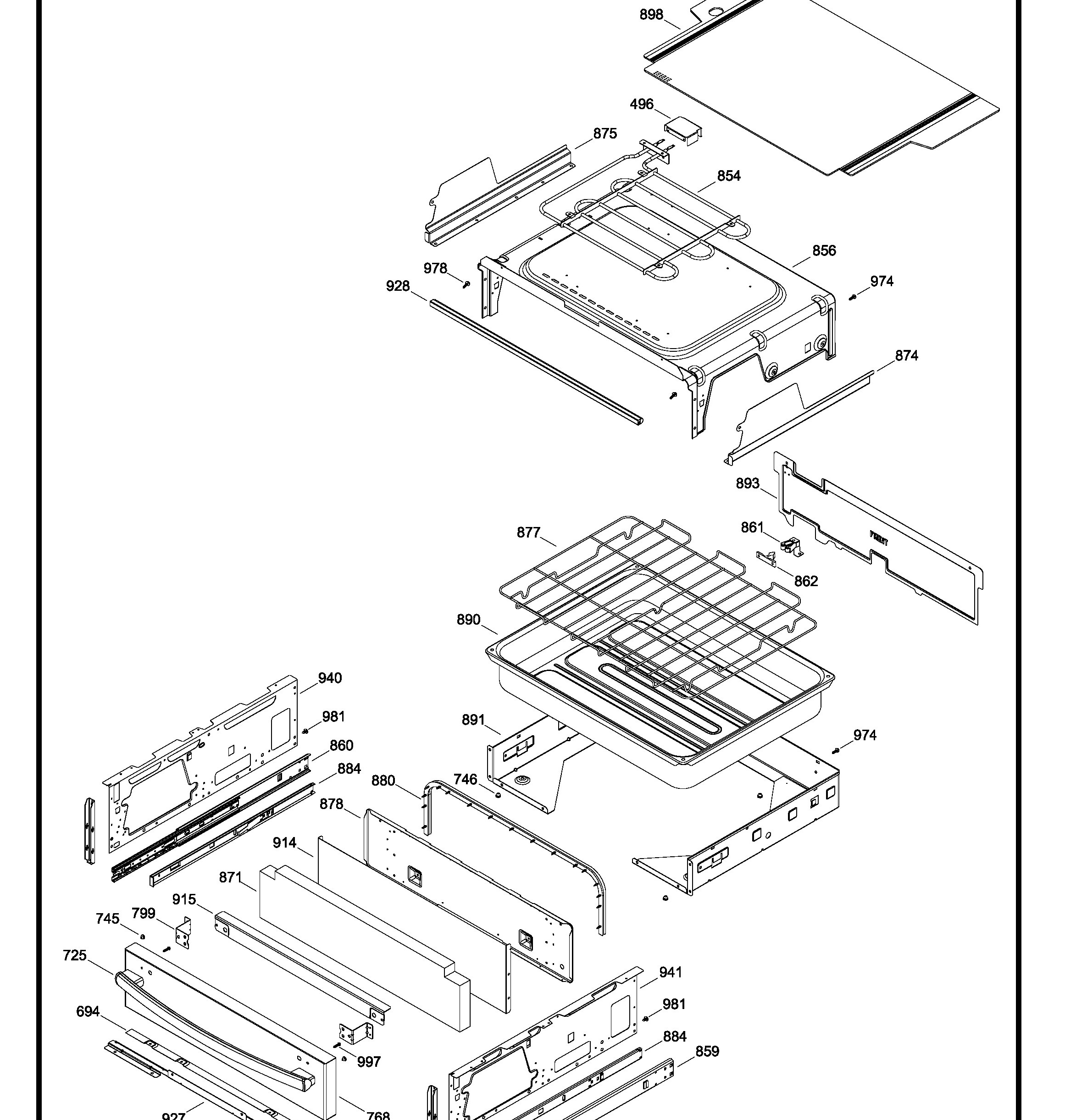 PCB980DF2WW Exploded View 4 appliance exploded-view parts diagram