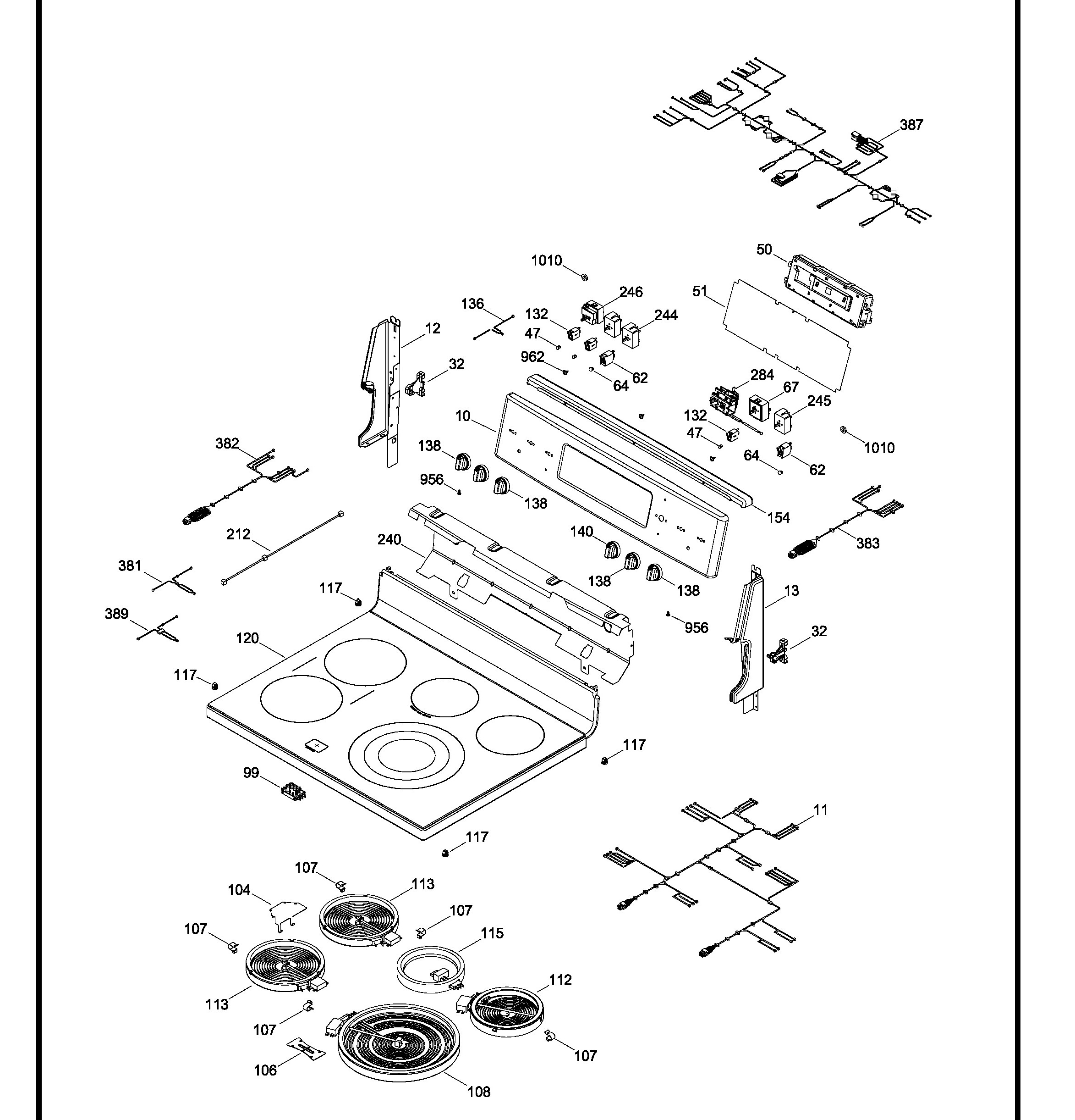 PCB985EK1ES Exploded View 1 appliance exploded-view parts diagram