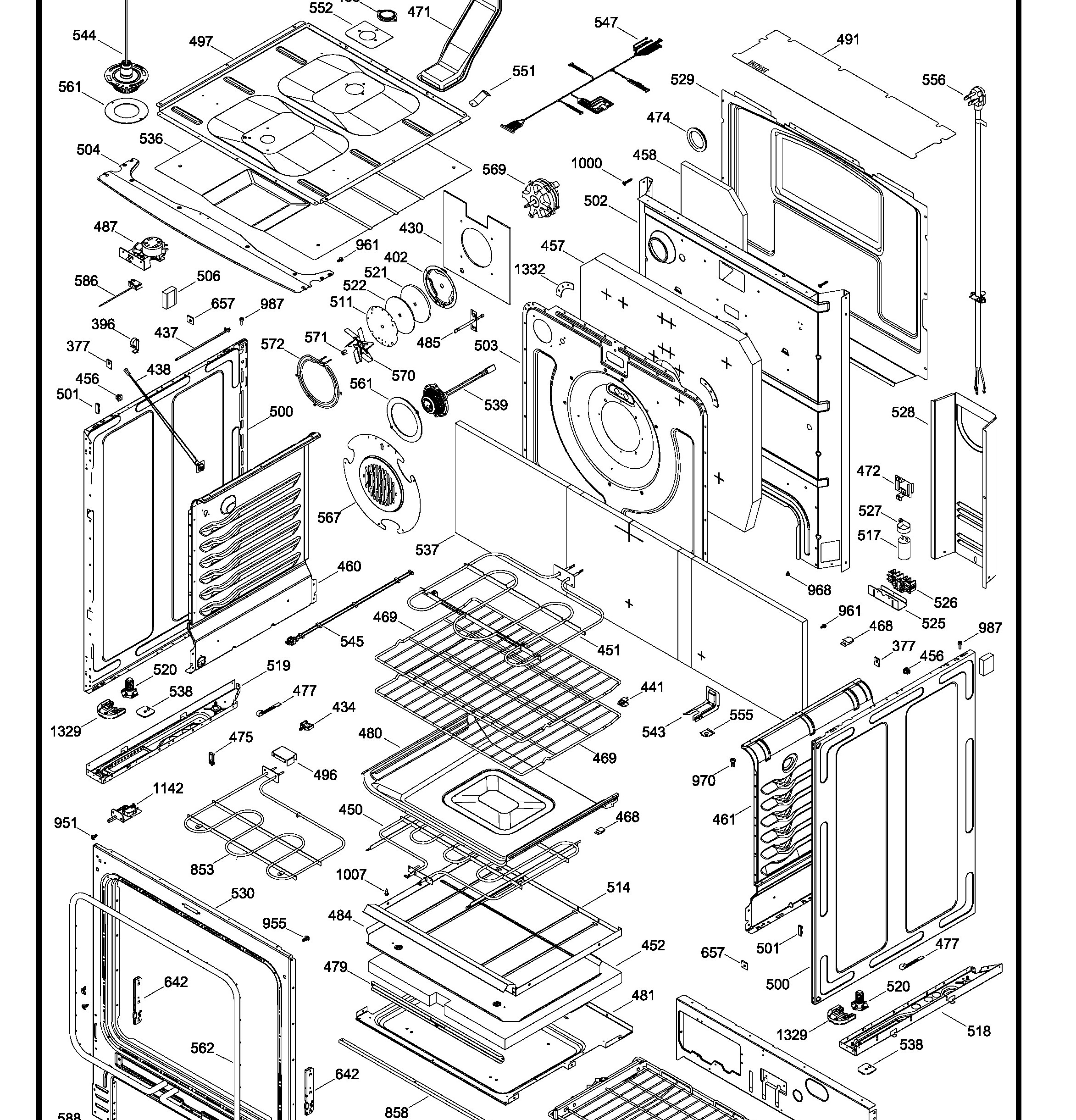 PCB985EK1ES Exploded View 2 appliance exploded-view parts diagram
