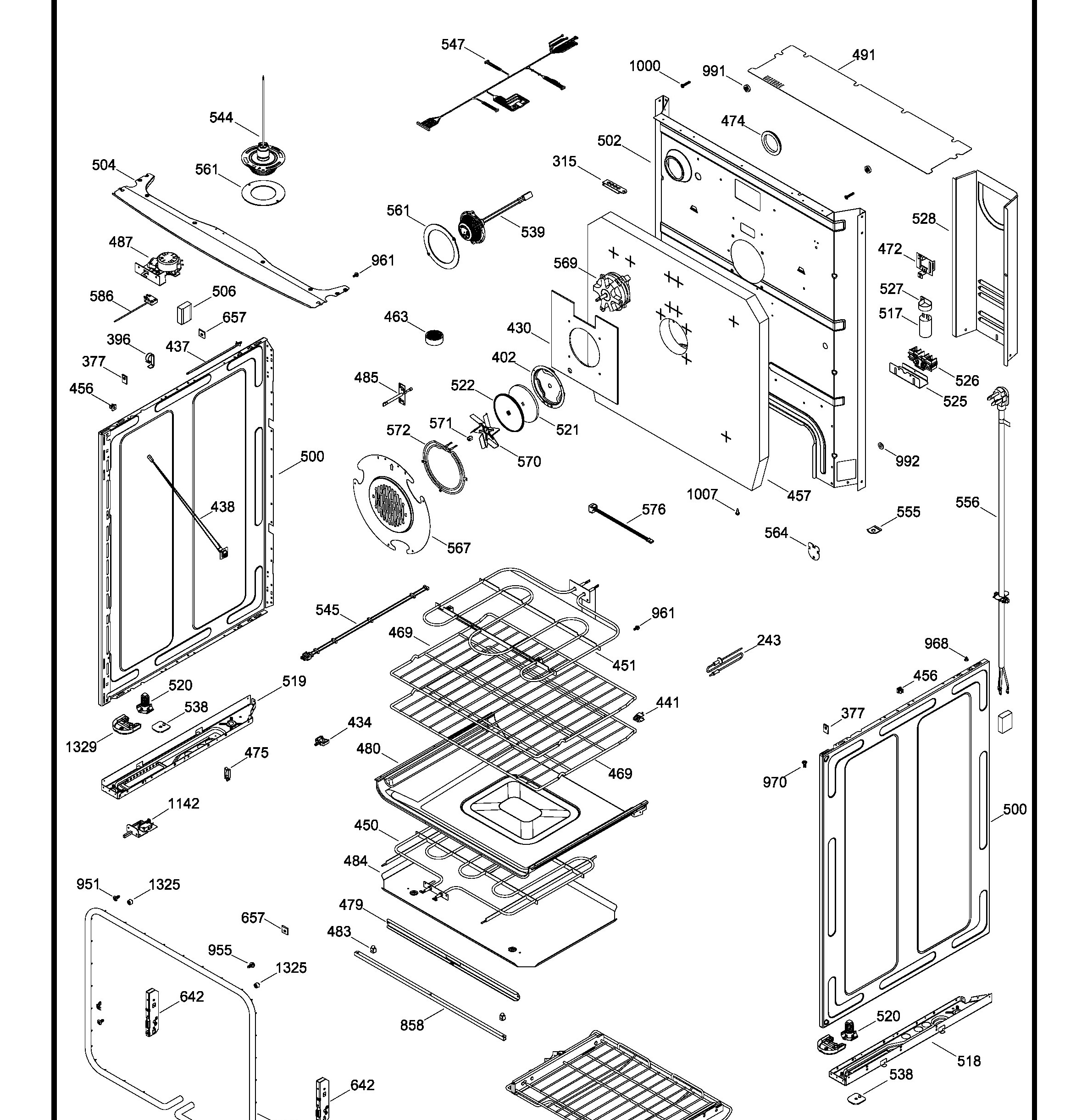 PCB987SM1SS Exploded View 2 appliance exploded-view parts diagram