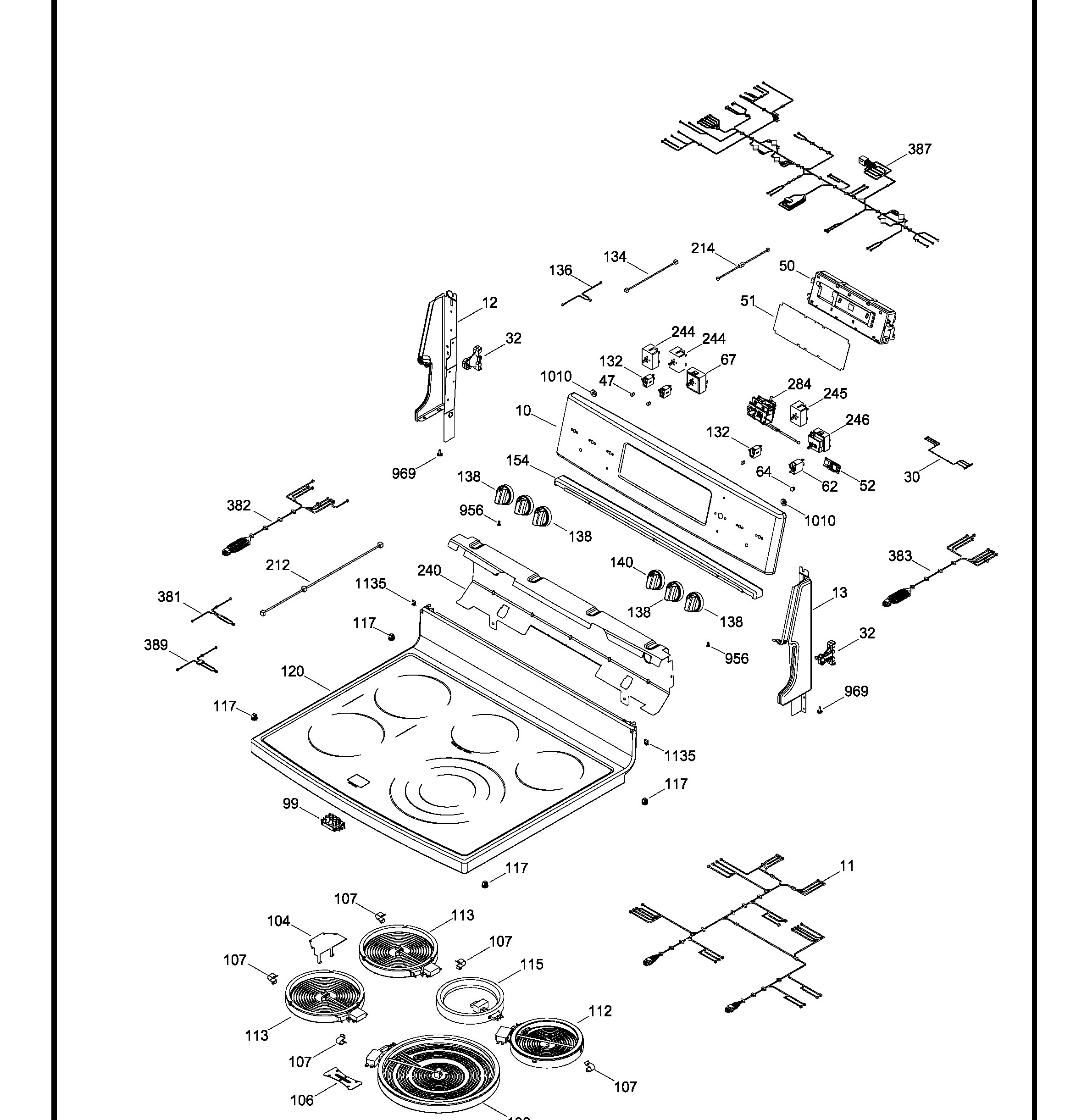PCB987SM1SS Exploded View 1 appliance exploded-view parts diagram
